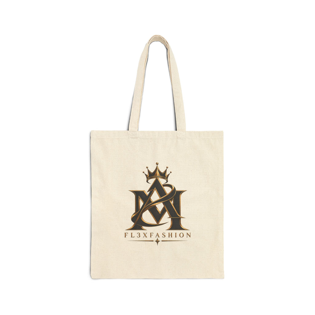 Canvas Tote Bag — FL3X FASHION Crown Logo Eco Shopper