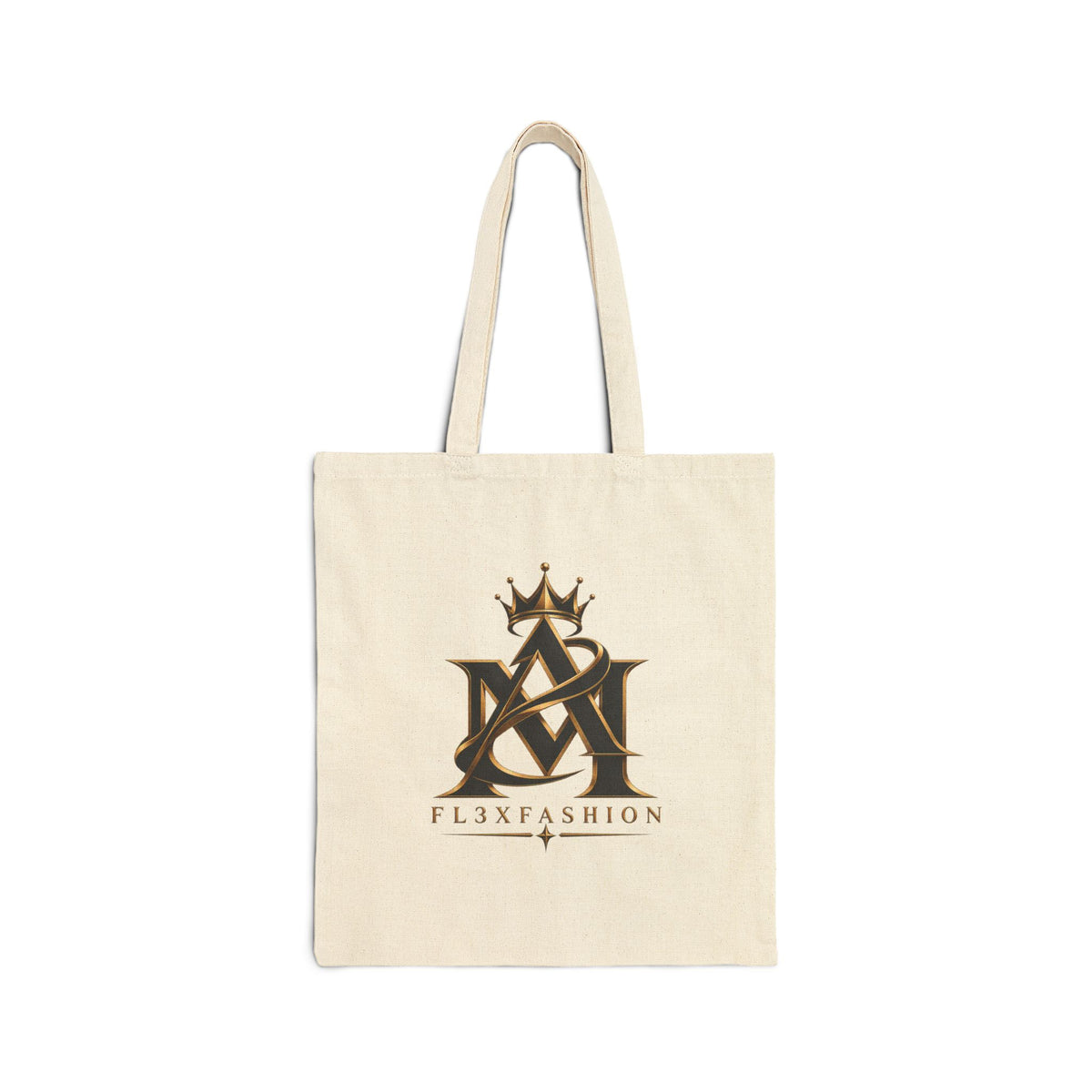Canvas Tote Bag — FL3X FASHION Crown Logo Eco Shopper