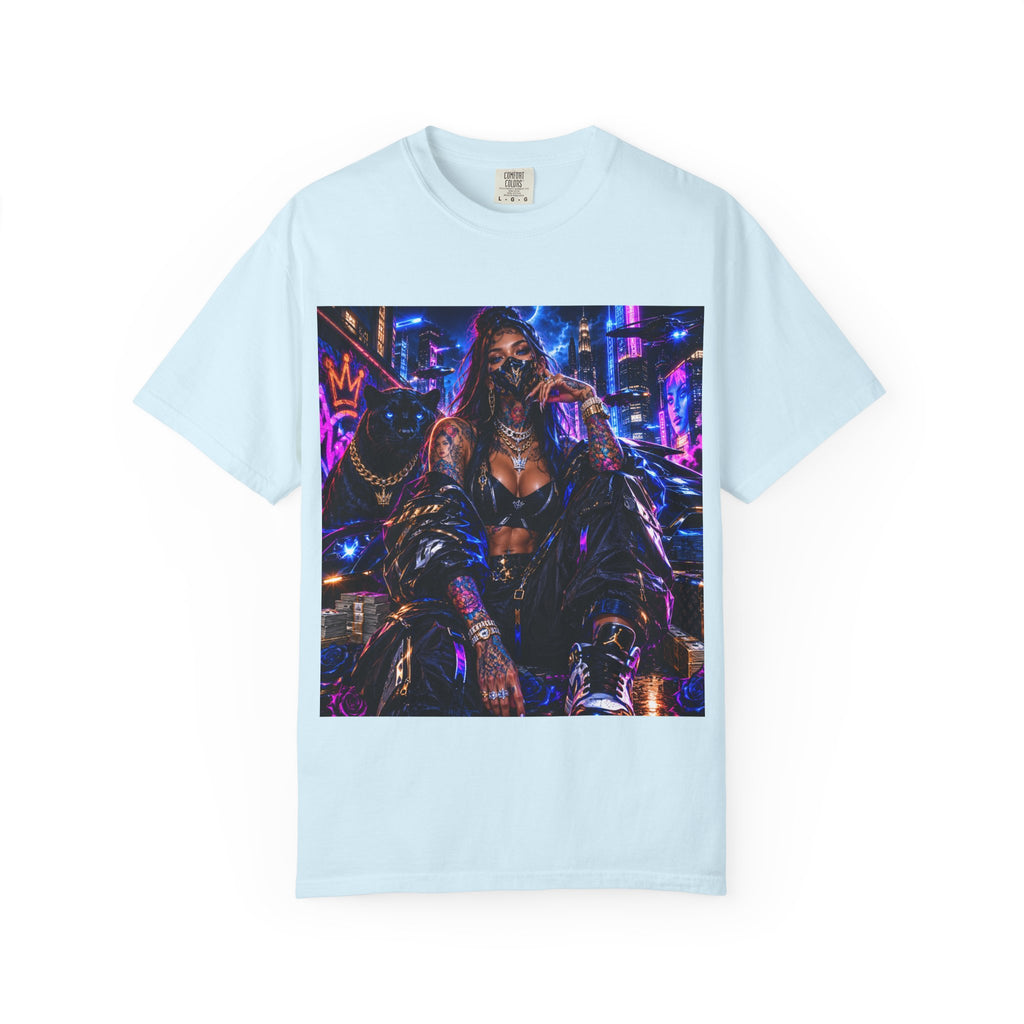 Cyberpunk Streetwear T-Shirt — "Fl3x Fashion Omertà" Graphic