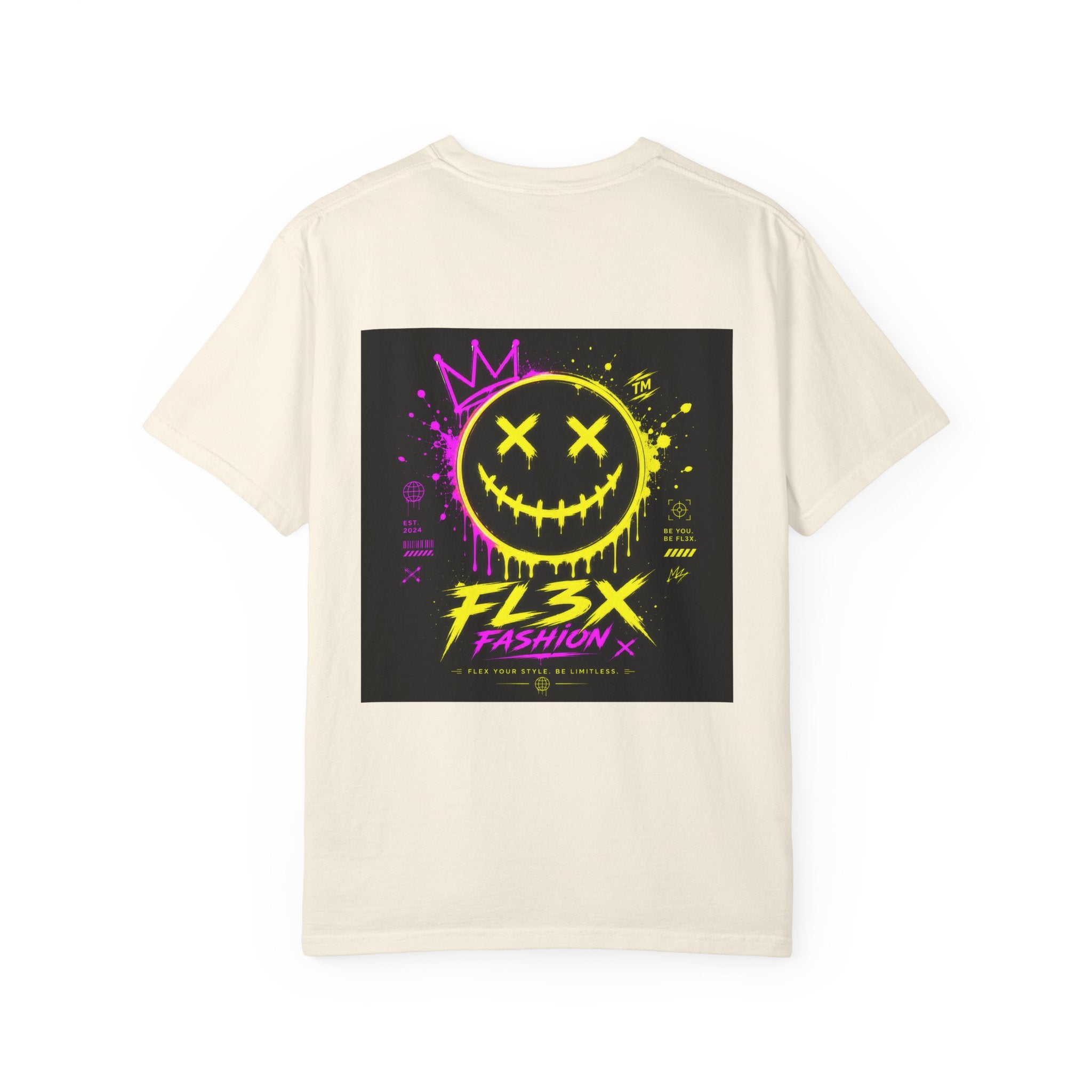 Graphic Tee — Neon Graffiti Smiley "FL3X Fashion"