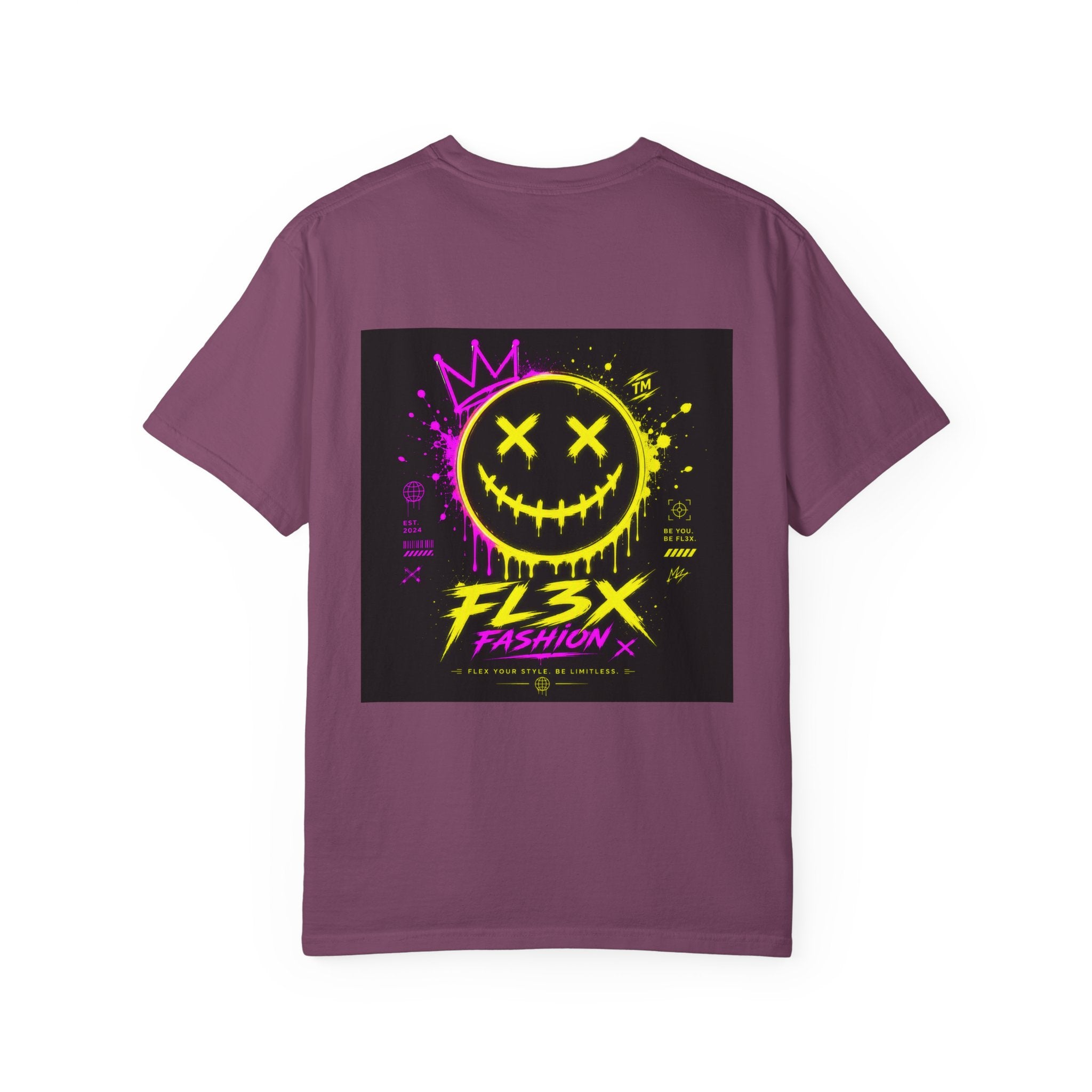 Graphic Tee — Neon Graffiti Smiley "FL3X Fashion"