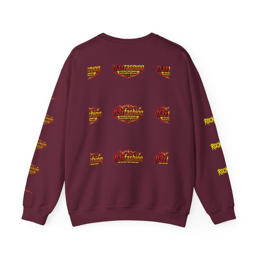 Logo Pattern Sweatshirt — fi3xfashion Graphic Crewneck