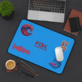 Blue Gamer Desk Mat — 'ImASoldier' & F13x Fashion Logo Mouse Pad