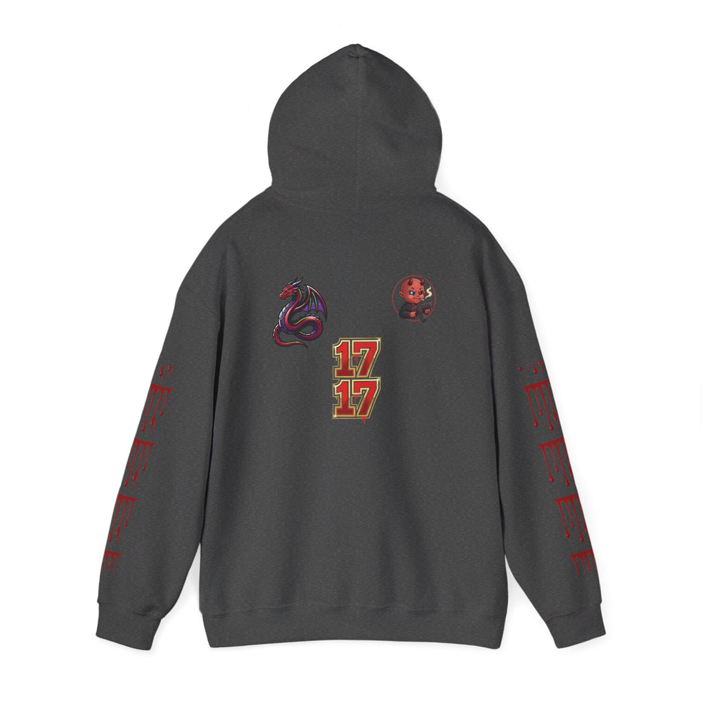 Hoodie — Gothic 1717 Dripping Symbols Pullover