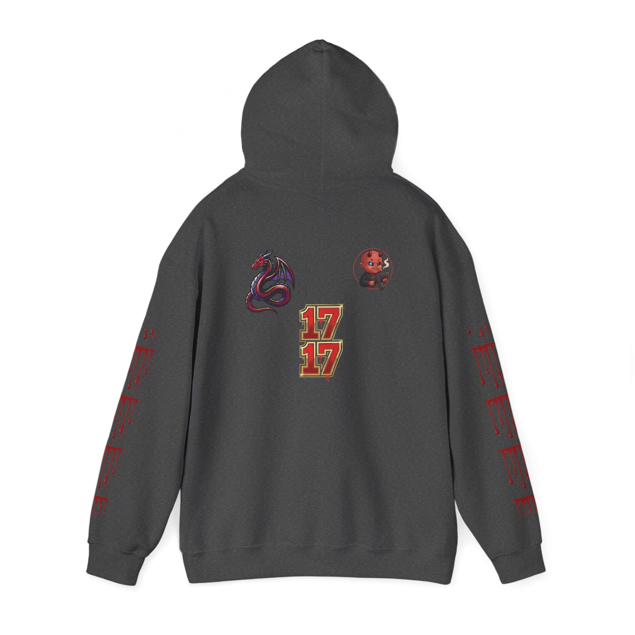 Hoodie — Gothic 1717 Dripping Symbols Pullover