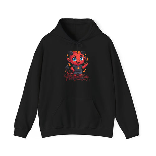 Devil Baby Cartoon Hoodie — Cute Red Demon Character "Playful Evil" Graphic Hoodie