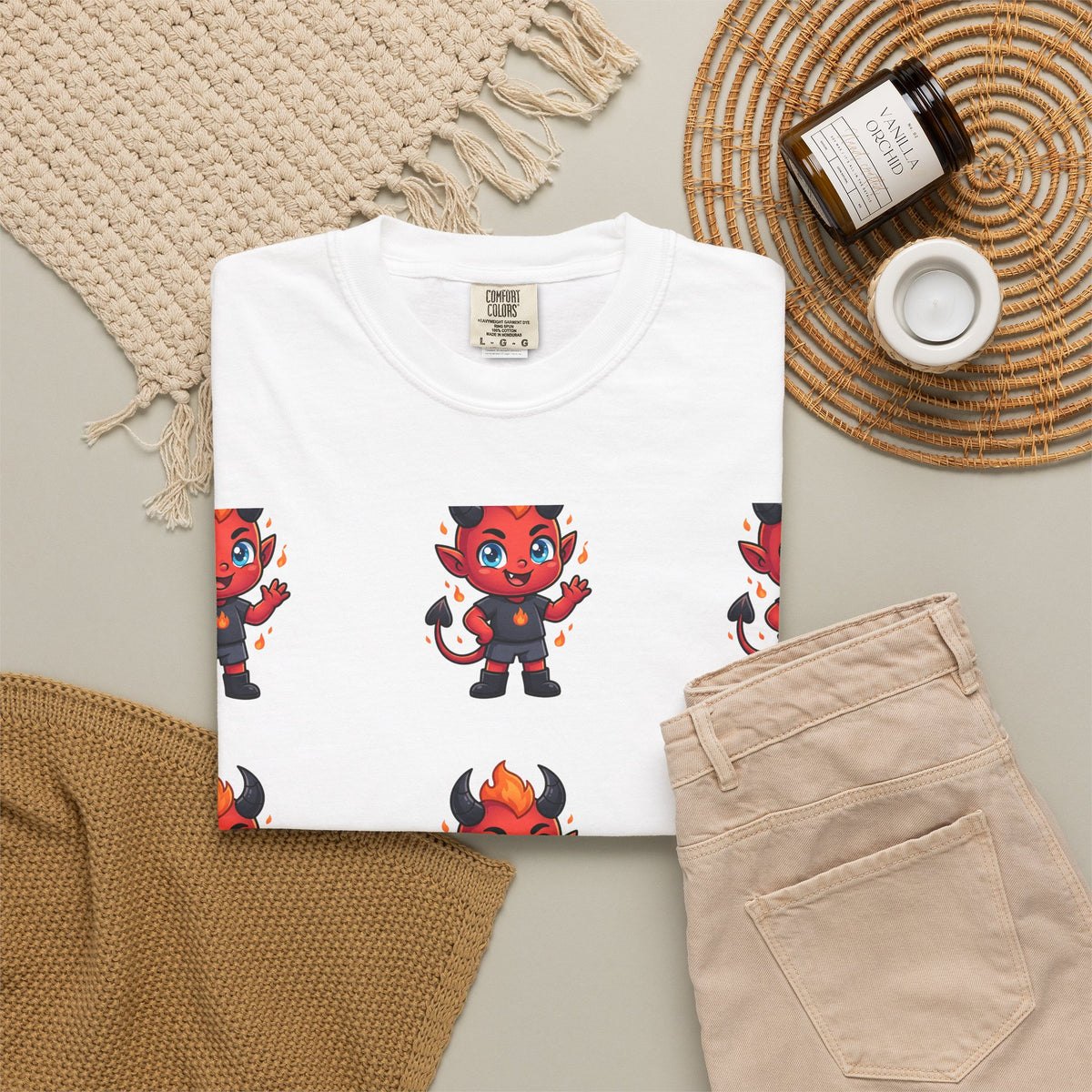 Illuminati Israel Pyramid T-Shirt with Devil Character Pattern