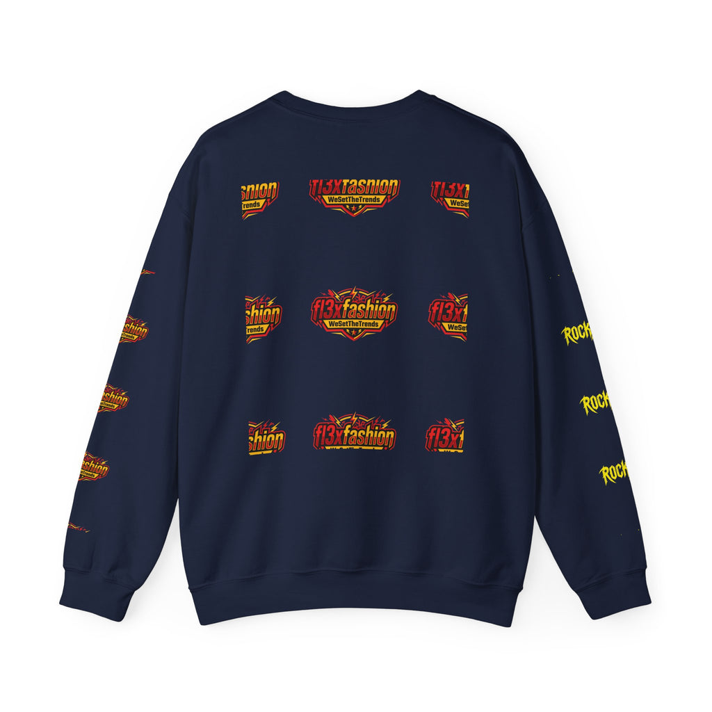 Logo Pattern Sweatshirt — fi3xfashion Graphic Crewneck