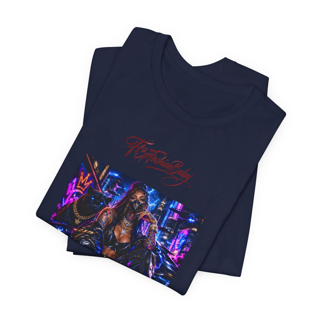 T-Shirt — Futuristic Cyber City Graphic Tee ("It's Fashion Baby")