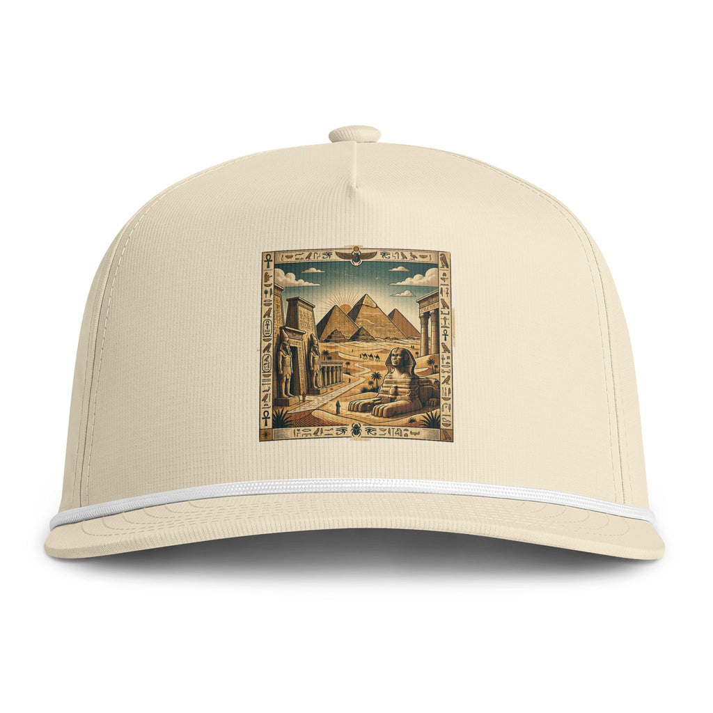 Trucker Hat — Vintage Egyptian Pyramids Sunwashed Rope Cap