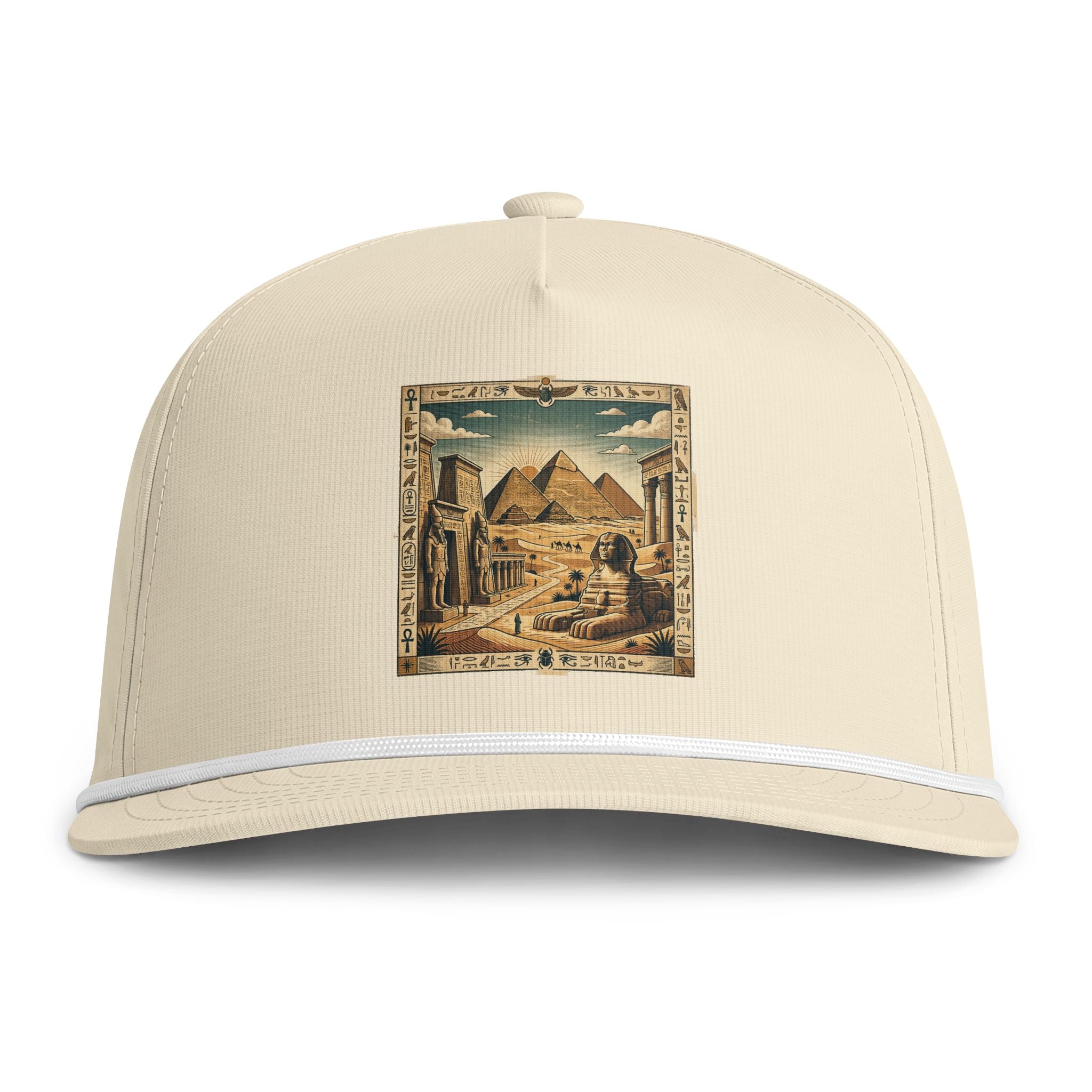 Trucker Hat — Vintage Egyptian Pyramids Sunwashed Rope Cap