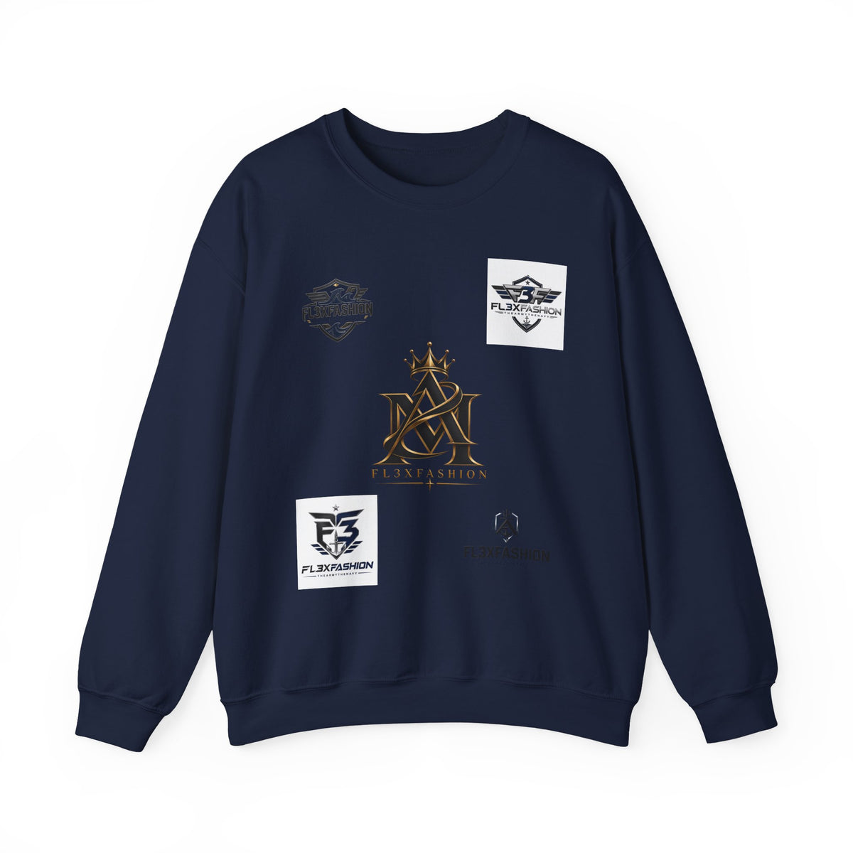 Logo Patch Crewneck Sweatshirt — Minimal Streetwear Brand Logos