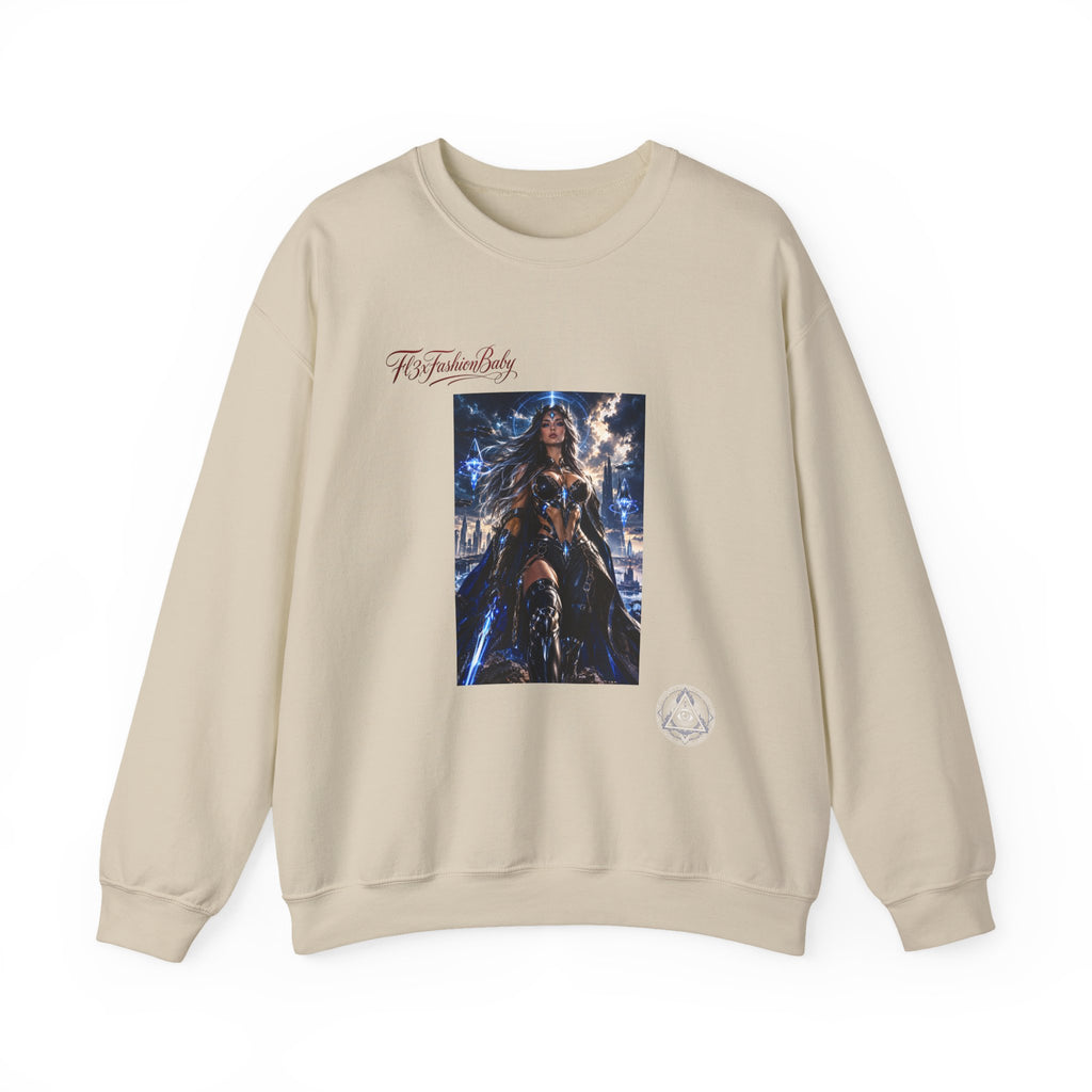 Wonder Warrior Crewneck Sweatshirt — Fantasy Armor Graphic
