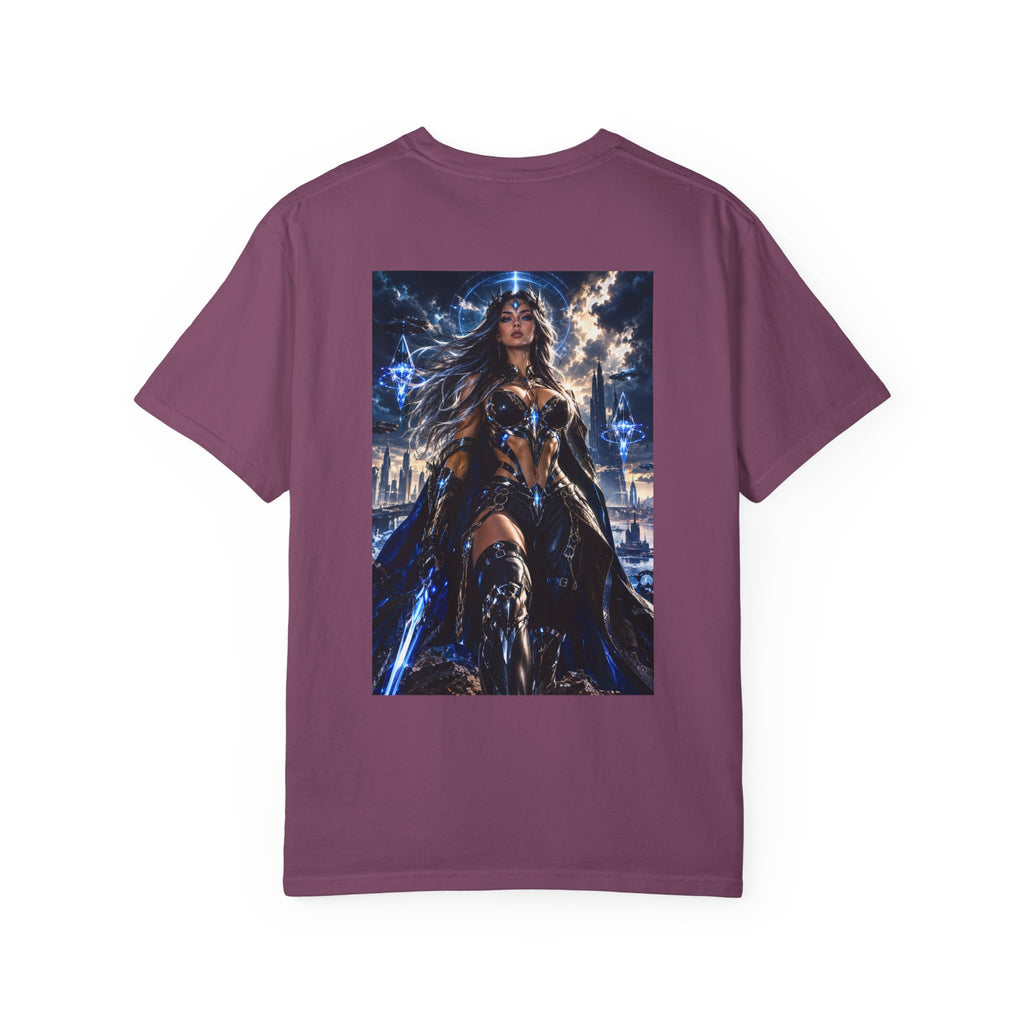 Graphic T-Shirt — Mythic Warrior Back Print with Crest Logos