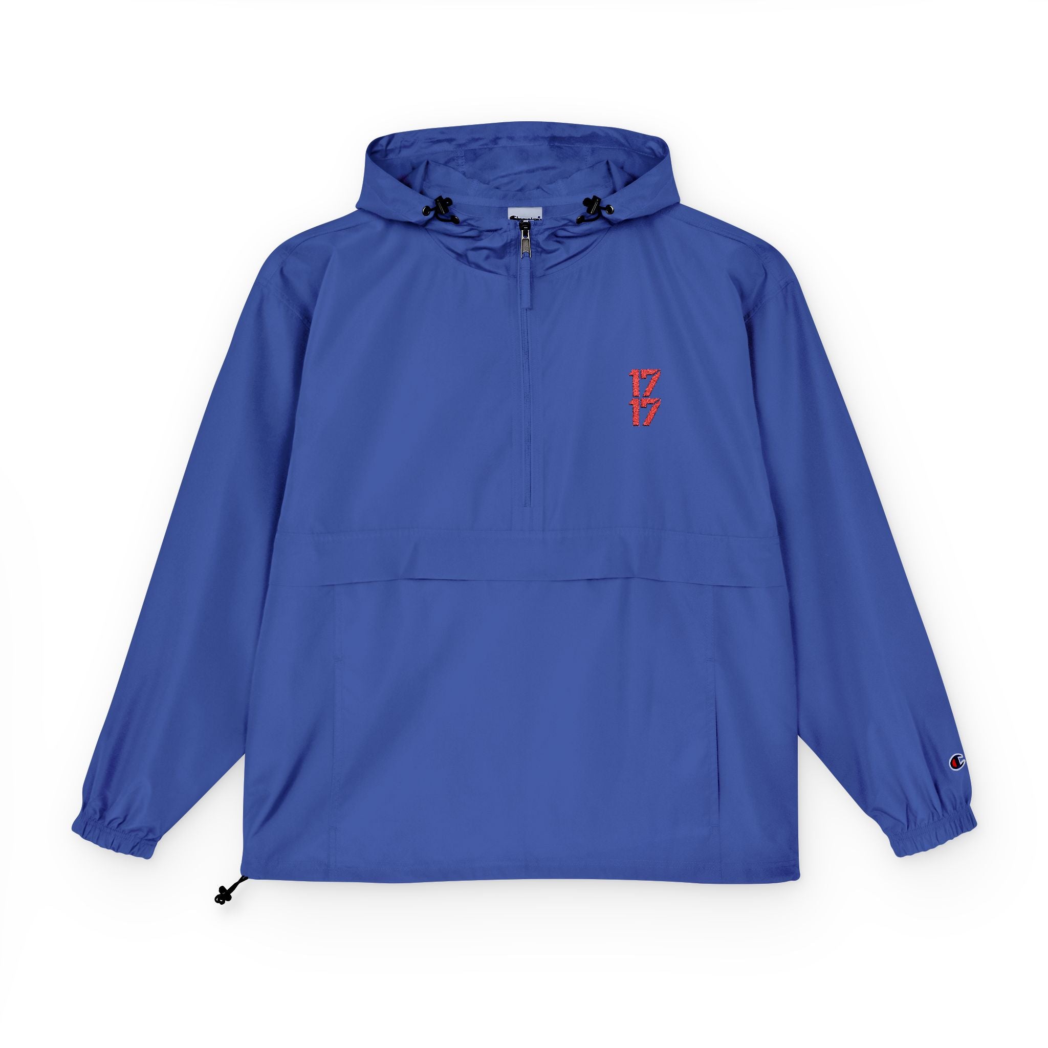 Packable Anorak Jacket — Lightweight Hooded Windbreaker (Orange)