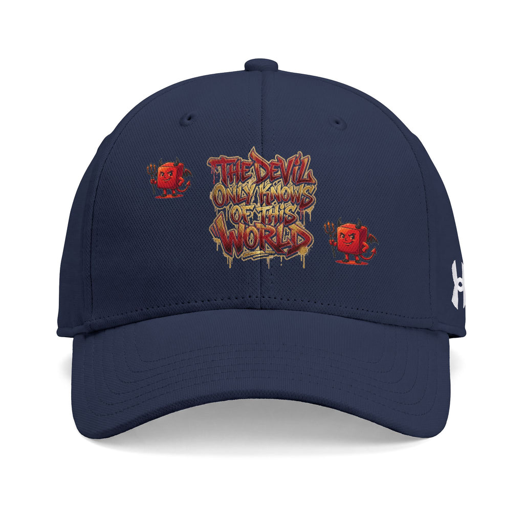 Under Armour Blitzing Cap — Grunge 'The Devils Own' Graphic Baseball Hat