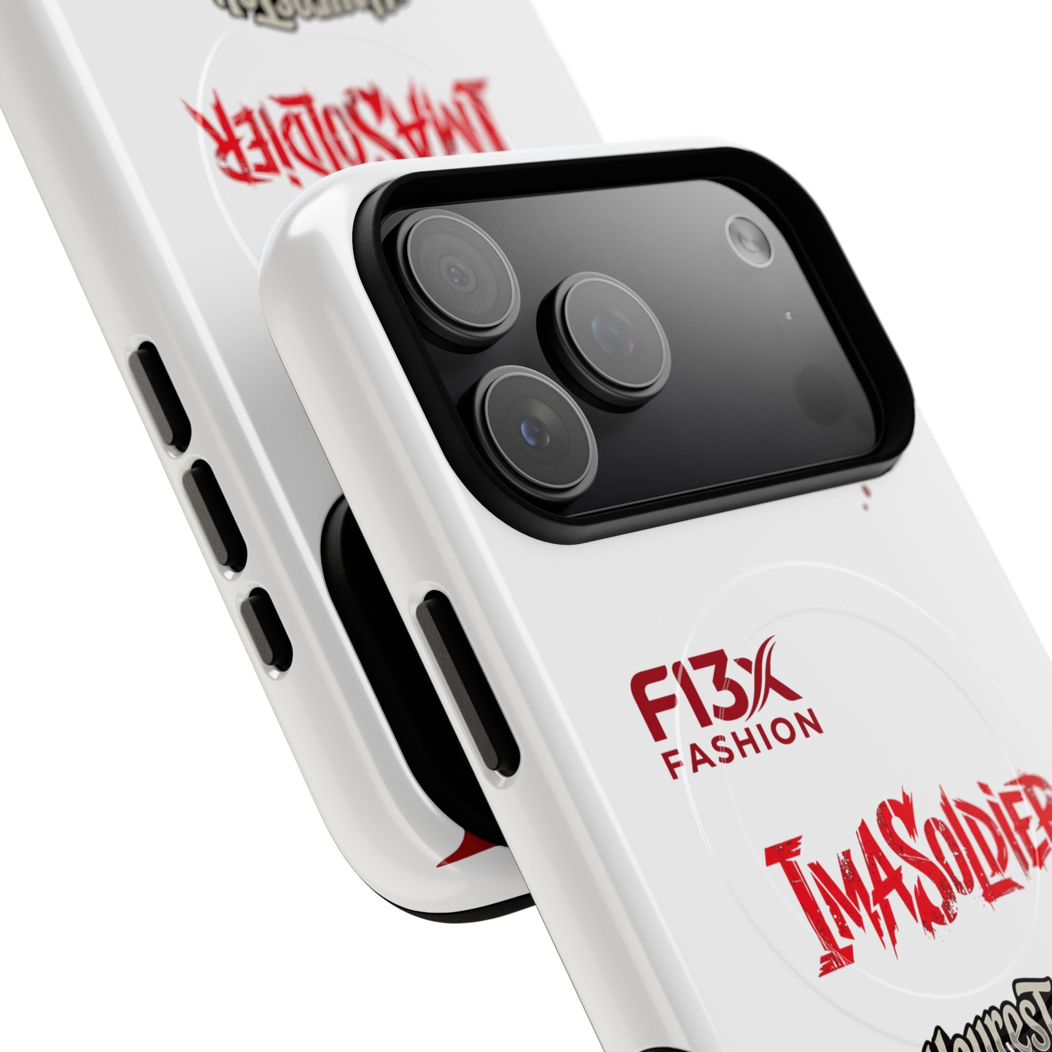 Tough Magnetic Phone Case — 'ImASoldier' Blood Drip Gaming Design
