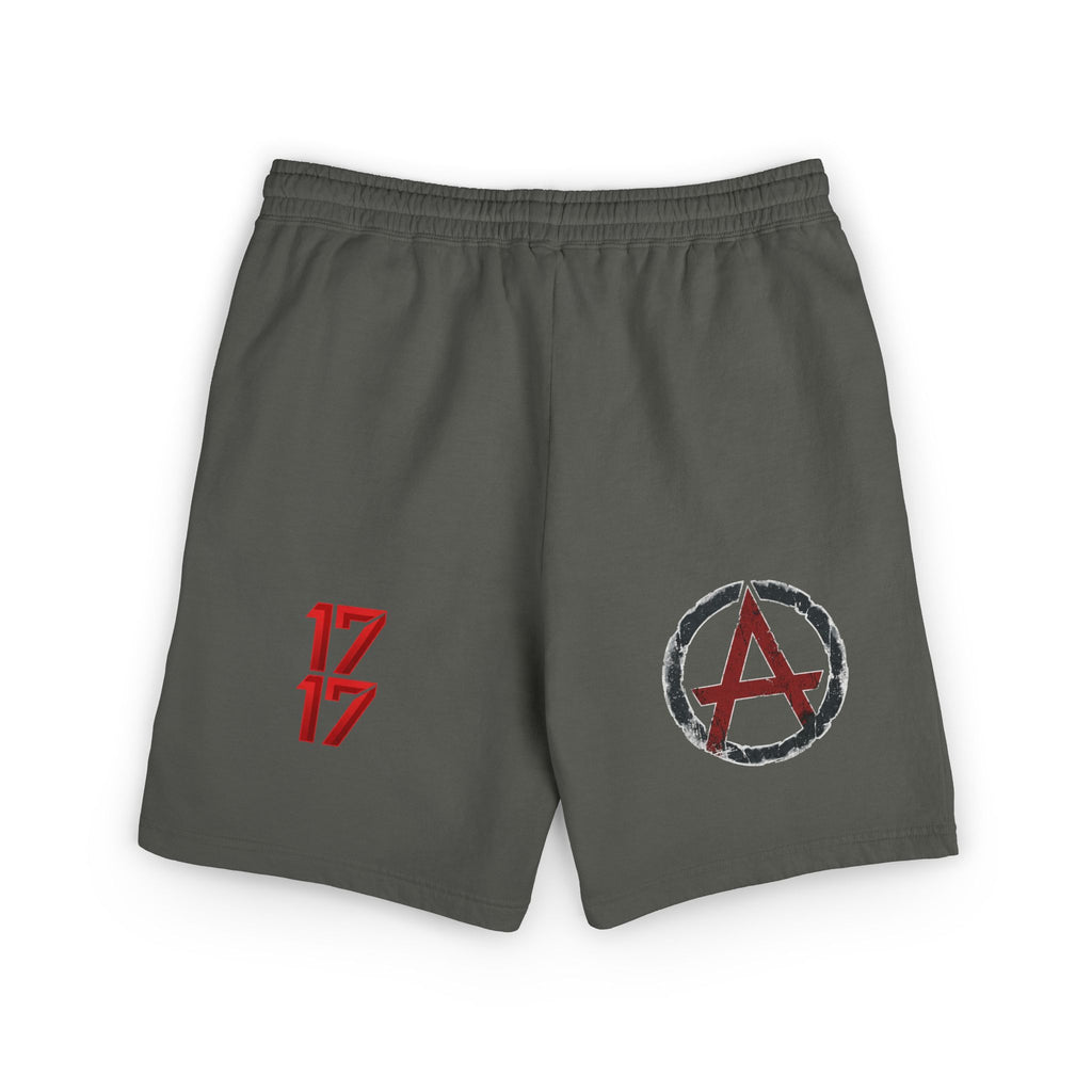 Conscious Symbol Fleece Sweat Shorts — Illuminati Triangle & Anarchy Graphic