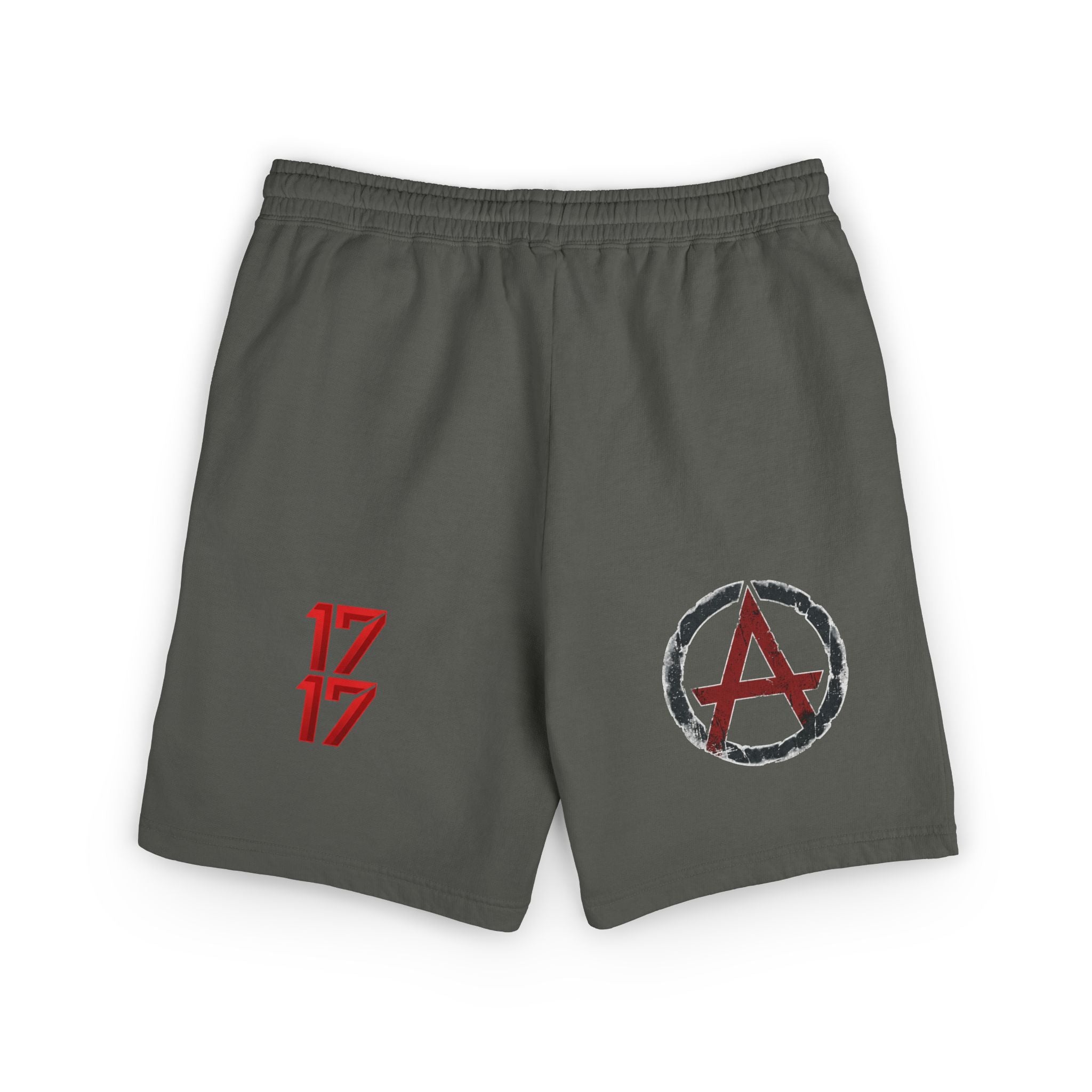 Conscious Symbol Fleece Sweat Shorts — Illuminati Triangle & Anarchy Graphic