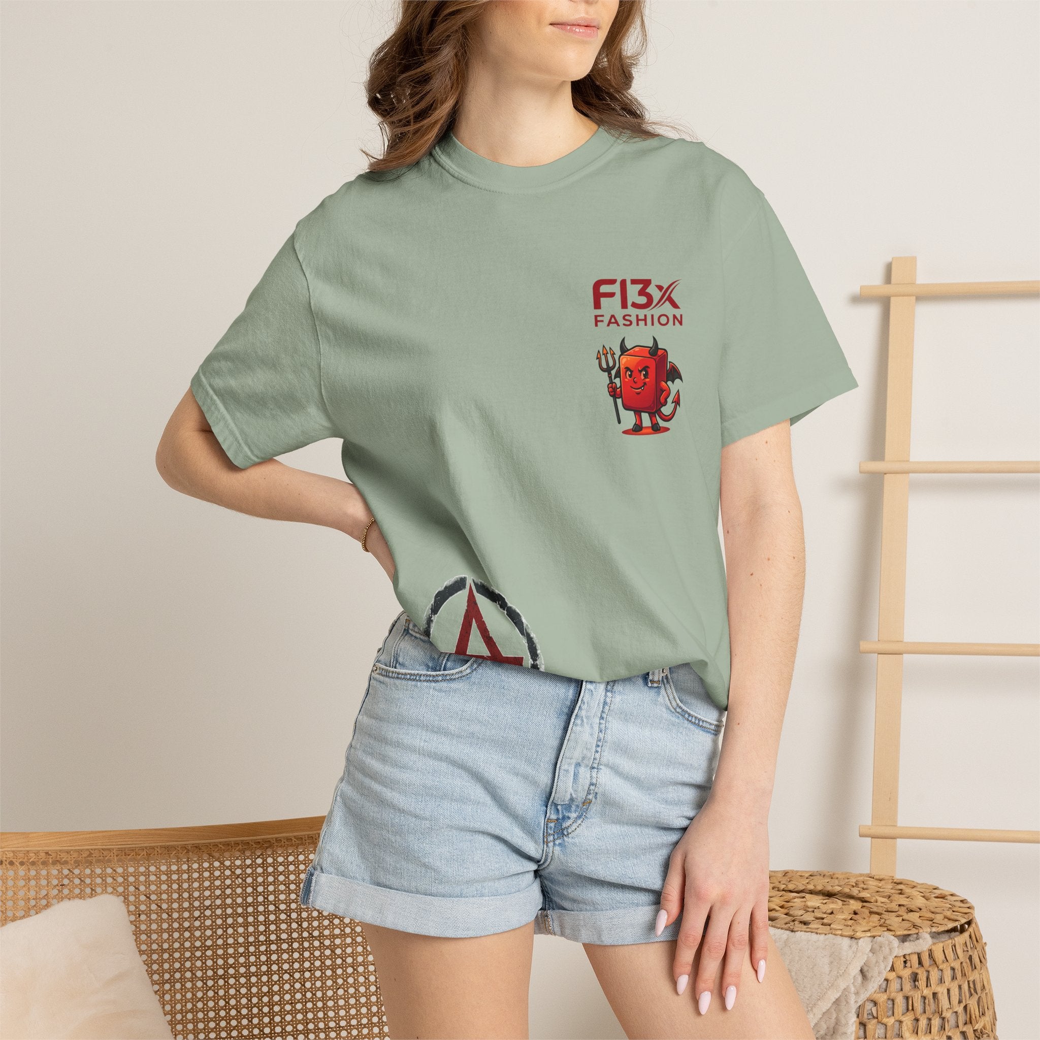 Graphic T-Shirt — Occult Pyramid Eye Design with 'Fix Fashion' Patch