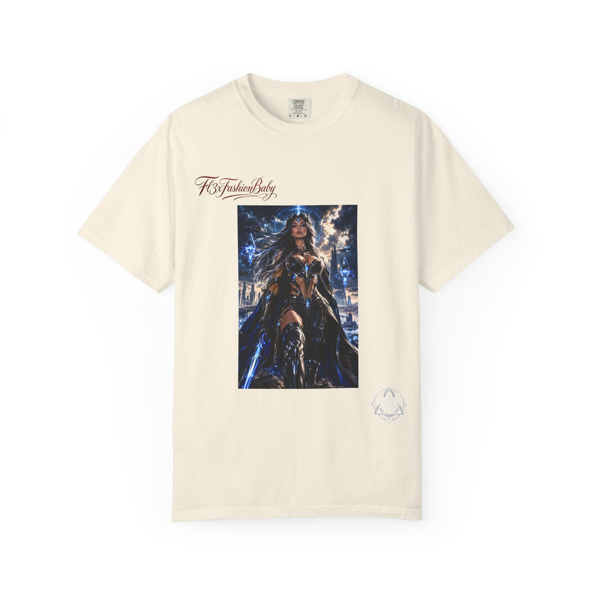 Fantasy Warrior Graphic T-Shirt — "FB7FashionBaby" Logo Tee