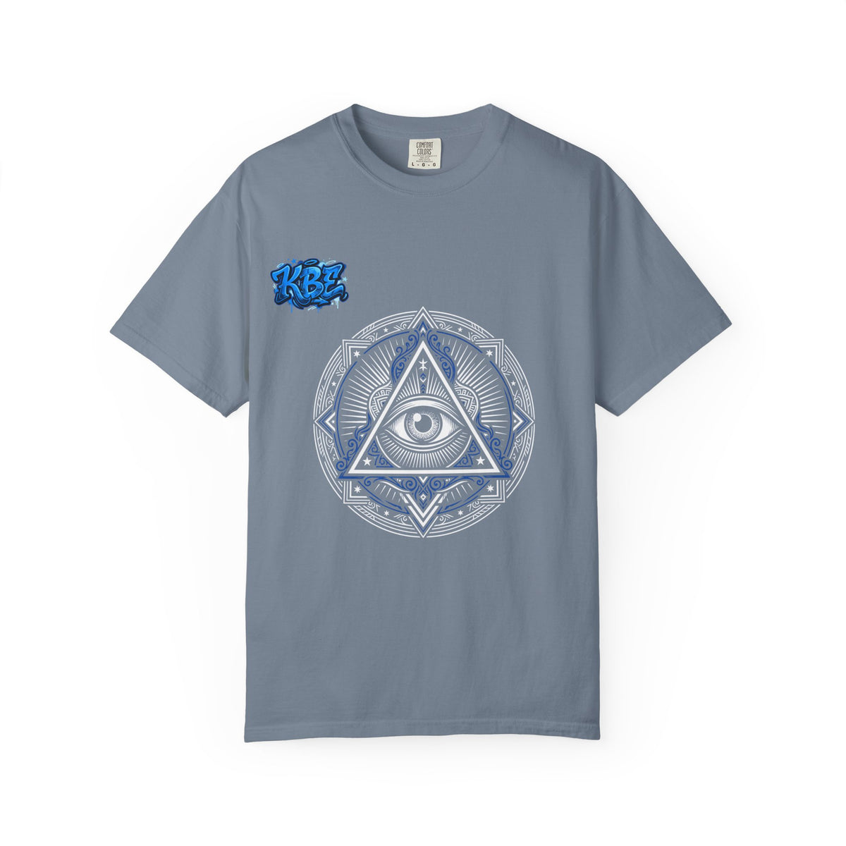 T-Shirt — Blue Geometric Mandala Bandana Graphic
