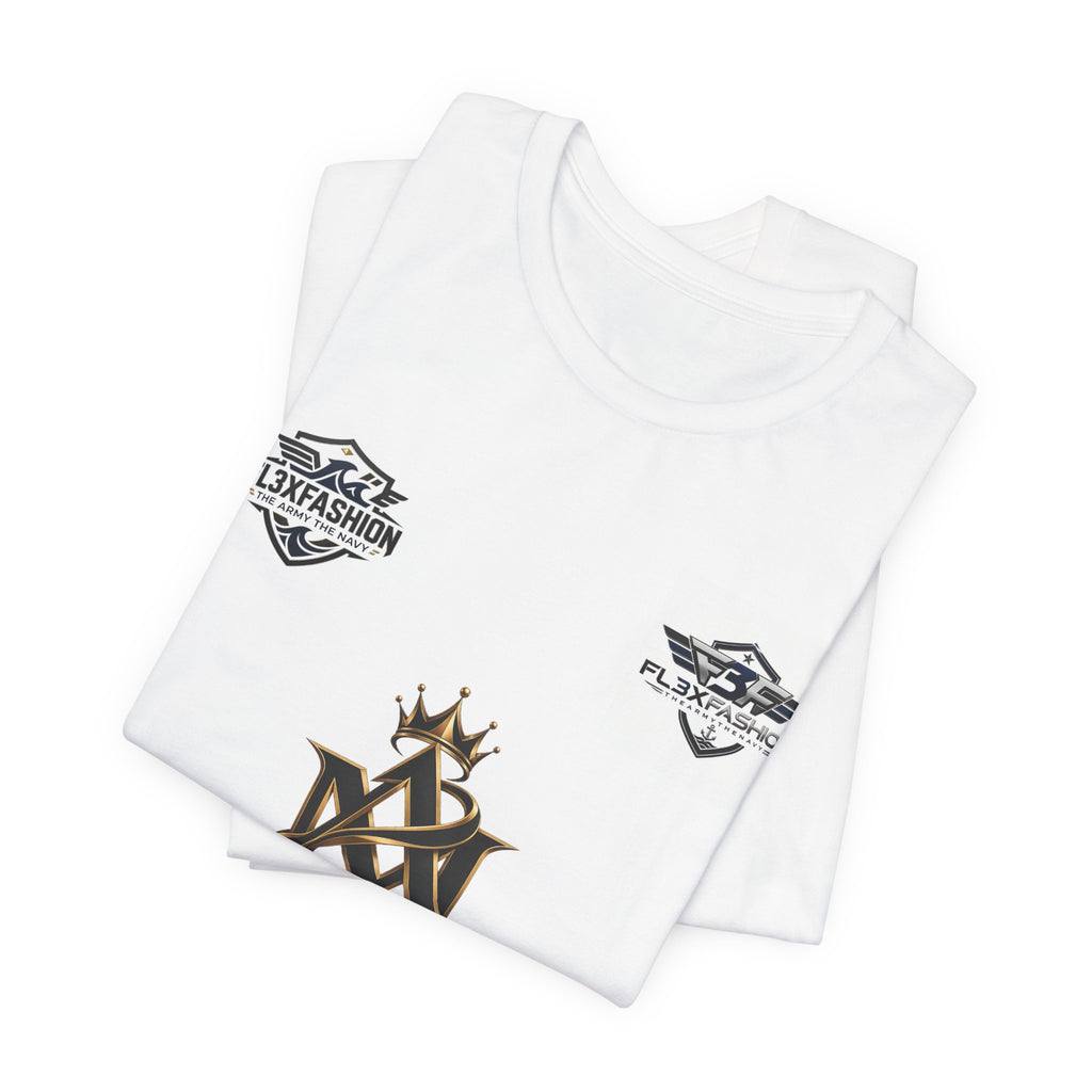 Flx3 Fashion Logo Tee — White Graphic Brand T-Shirt