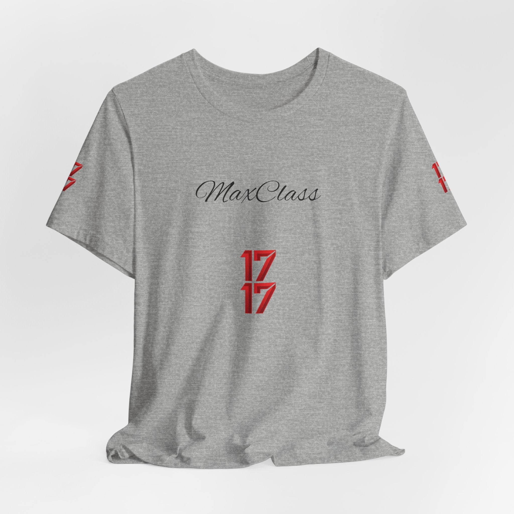 MaxClass '17' Graphic Tee — Minimal Script Logo T-Shirt