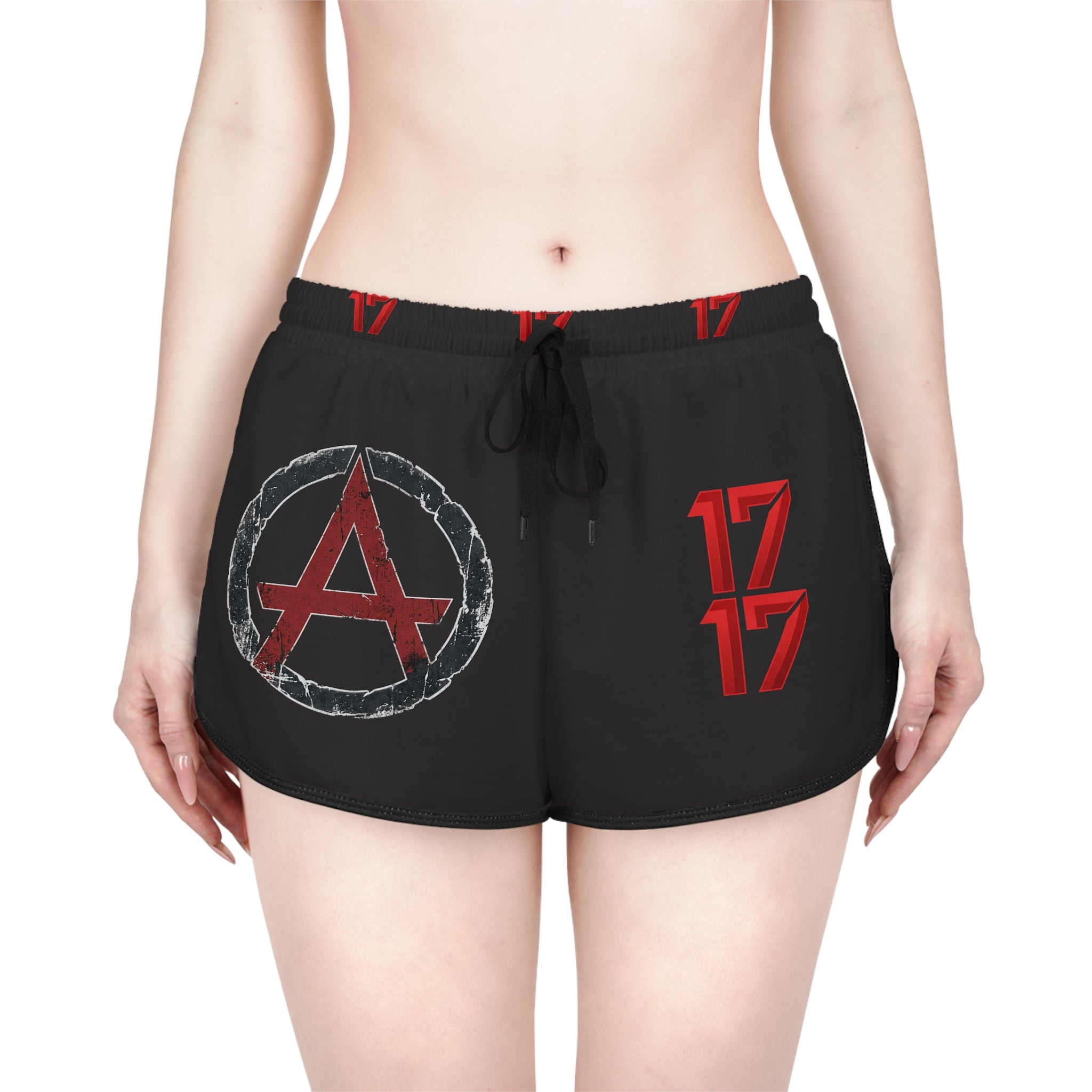 Relaxed Women's Shorts — Red '17' & Morning Star Graphic
