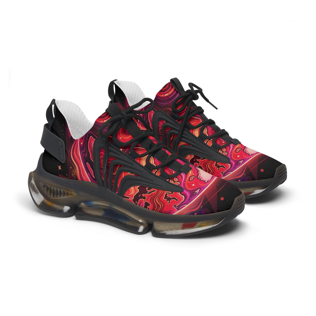 Women's Mesh Sneakers — Red Marble Athletic Shoes