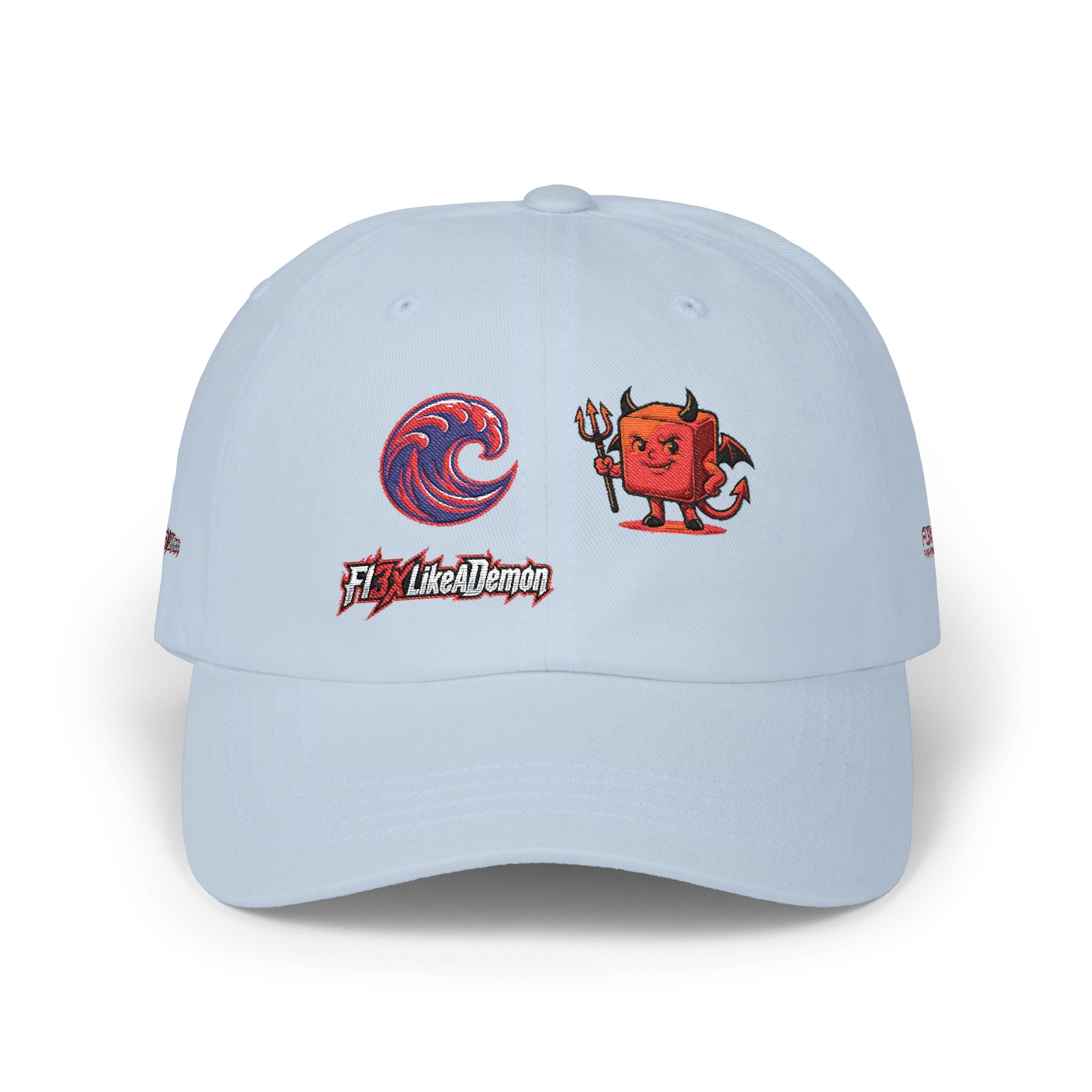 Devil Pixel Dad Cap – Retro Gaming Graphic Baseball Hat