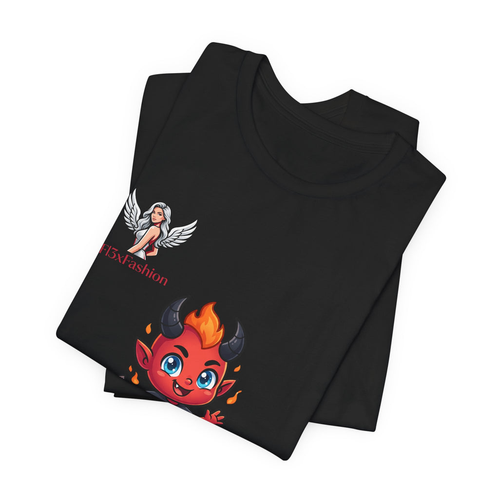 Cute Devil Character Tee — 'The Fashion Lady' Graphic T-Shirt