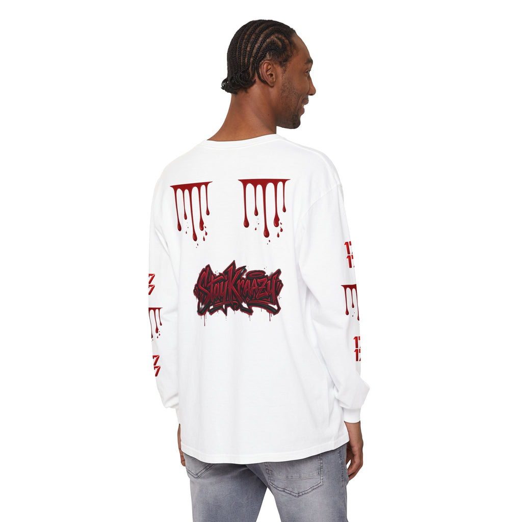 Blood Drip Graphic Long Sleeve Tee