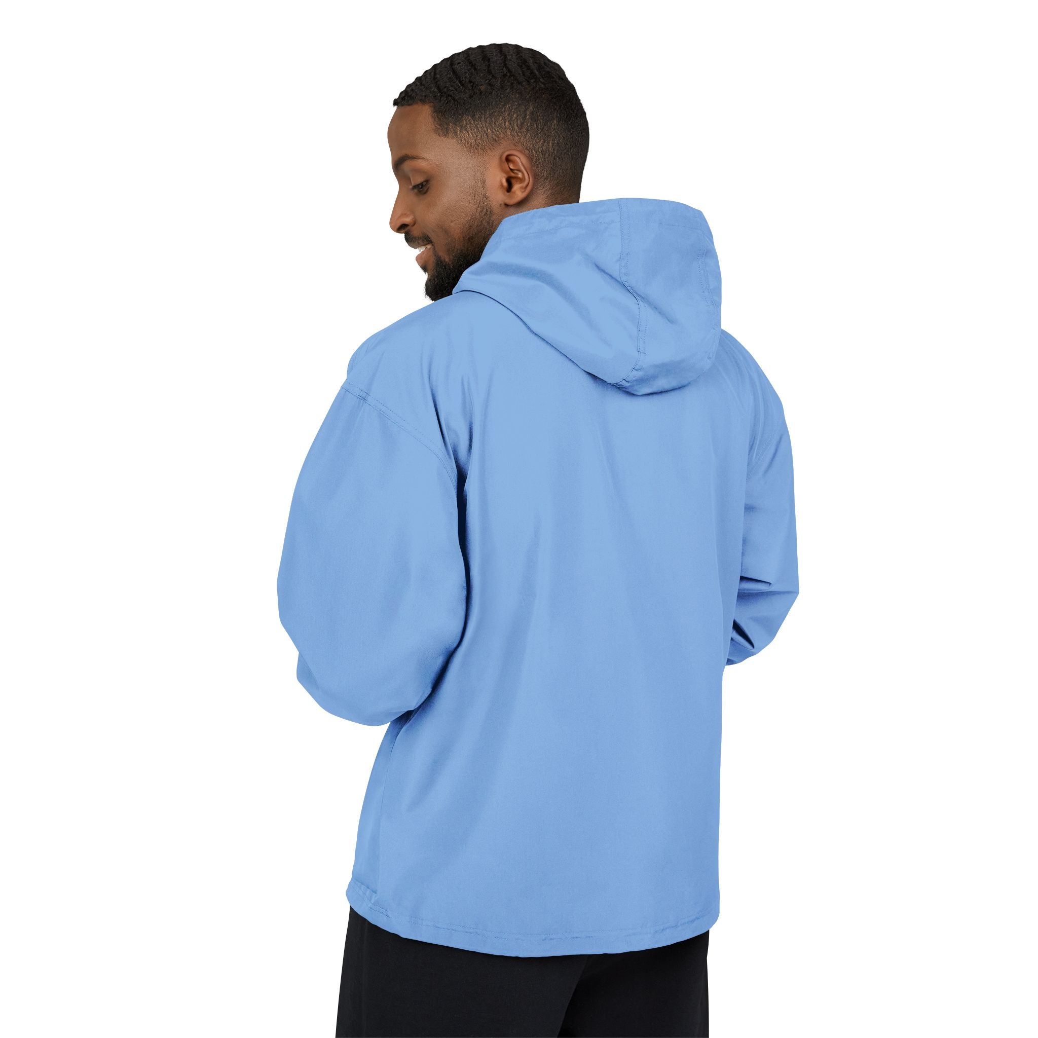 Packable Anorak Jacket — Lightweight Hooded Windbreaker (Orange)