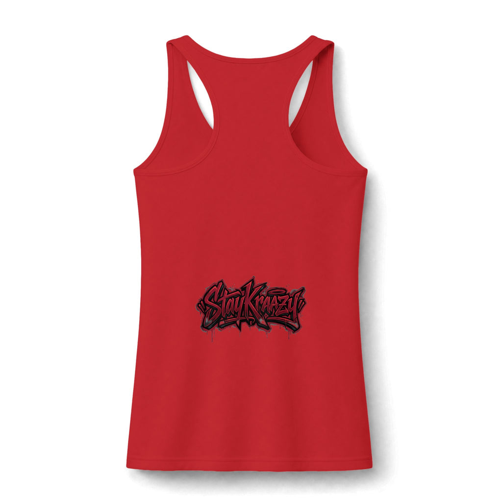 Women's Performance Tank Top – '17 17' Front & 'Stay Krazy' Back Athletic Graphic Tank