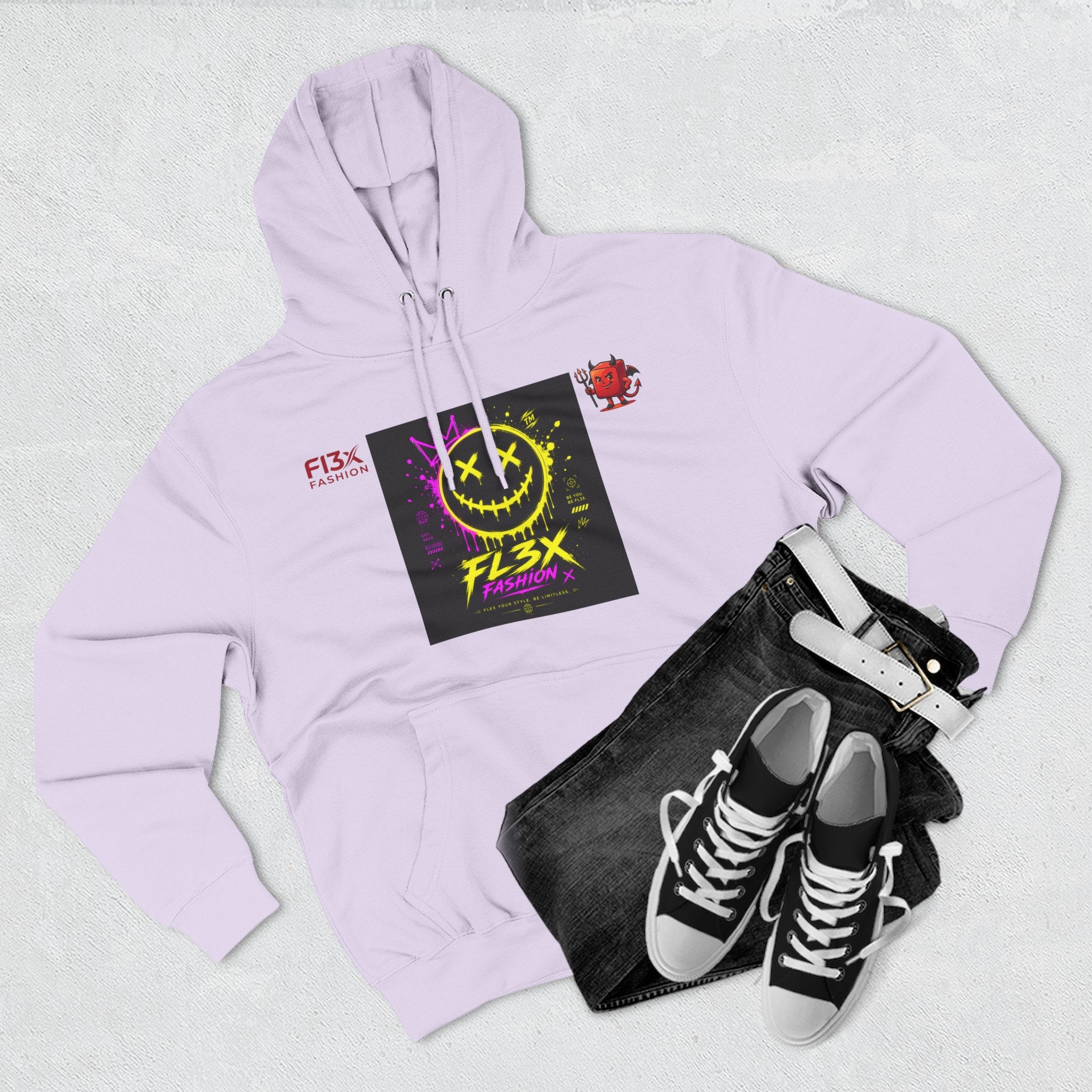 Smiley Neon Graphic Hoodie — FL3X Fashion Streetwear