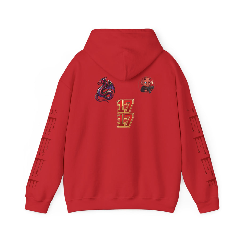 Hoodie — Gothic 1717 Dripping Symbols Pullover