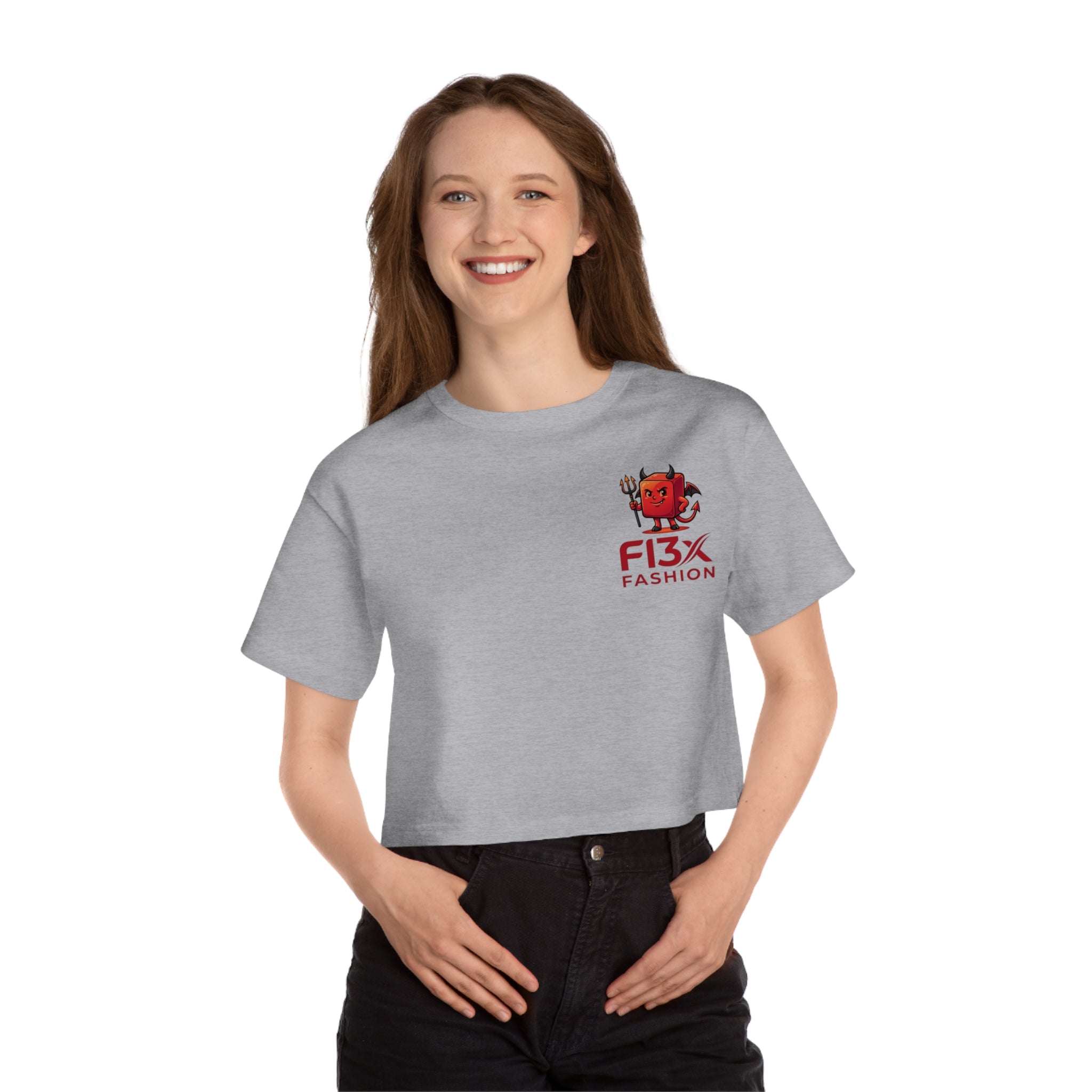 Devil Demon Graphic Cropped Tee