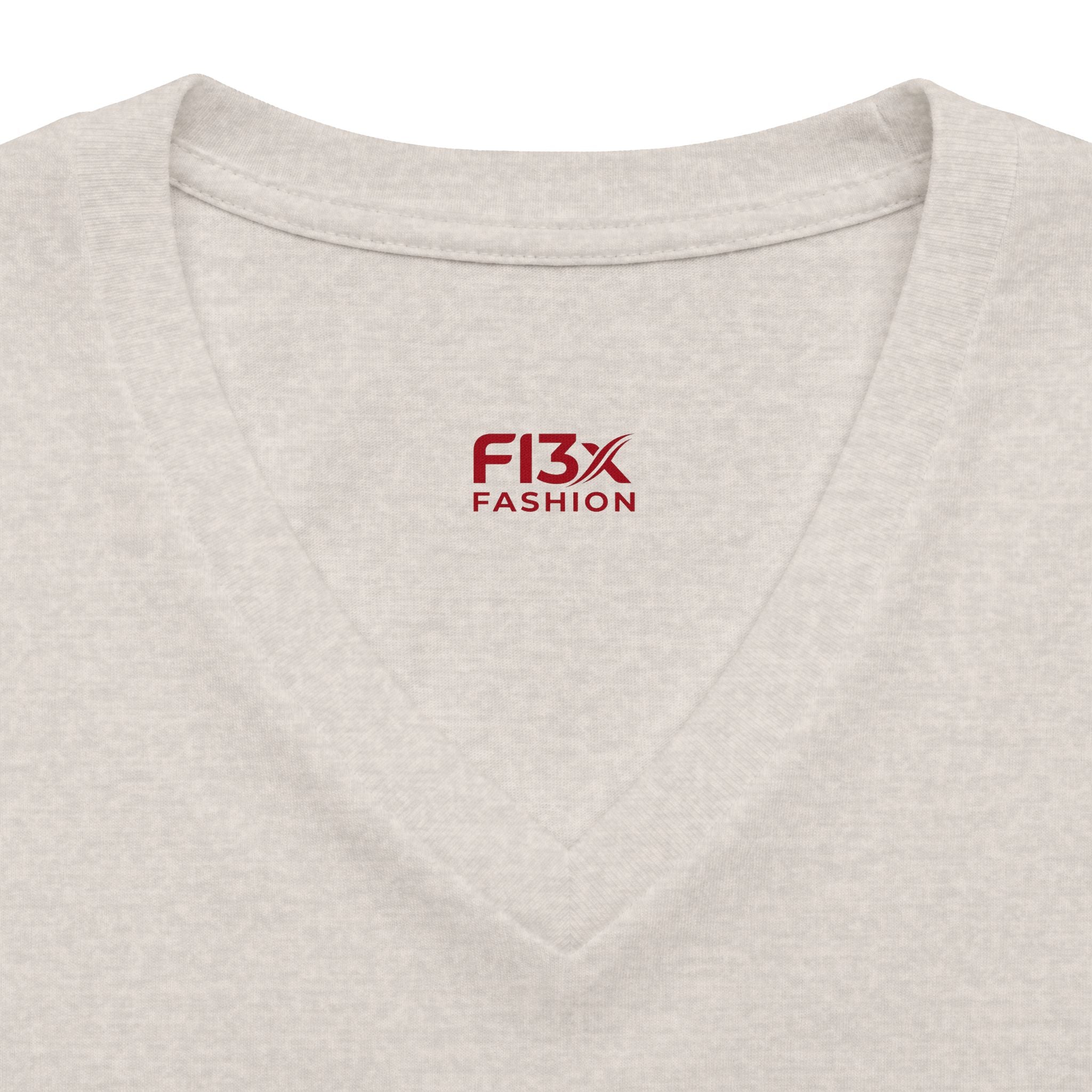 Women's V-Neck Tee — 'F13x Fashion' Floral Logo & Devil Graphic