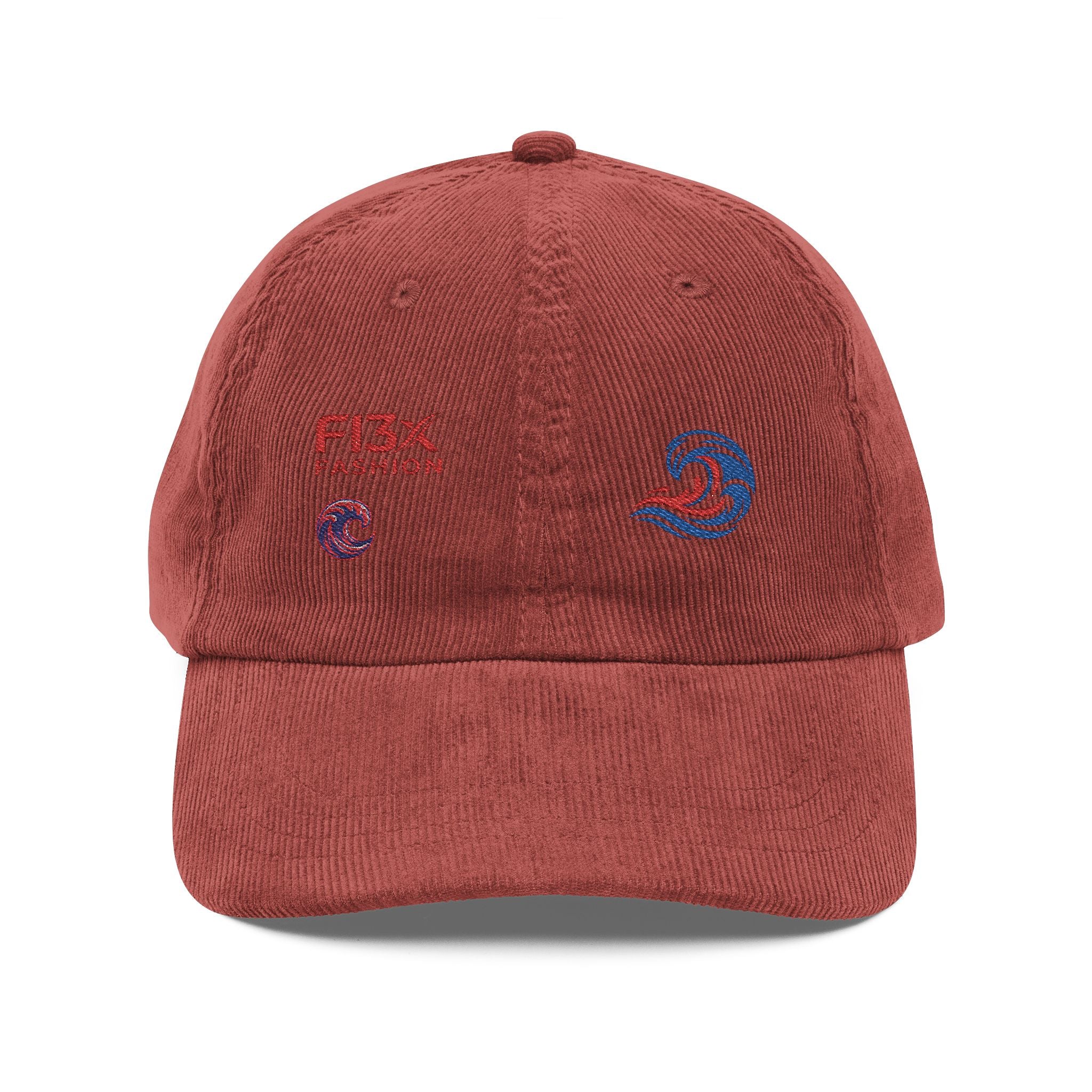Vintage Corduroy Embroidered Cap — Retro Washed Baseball Hat