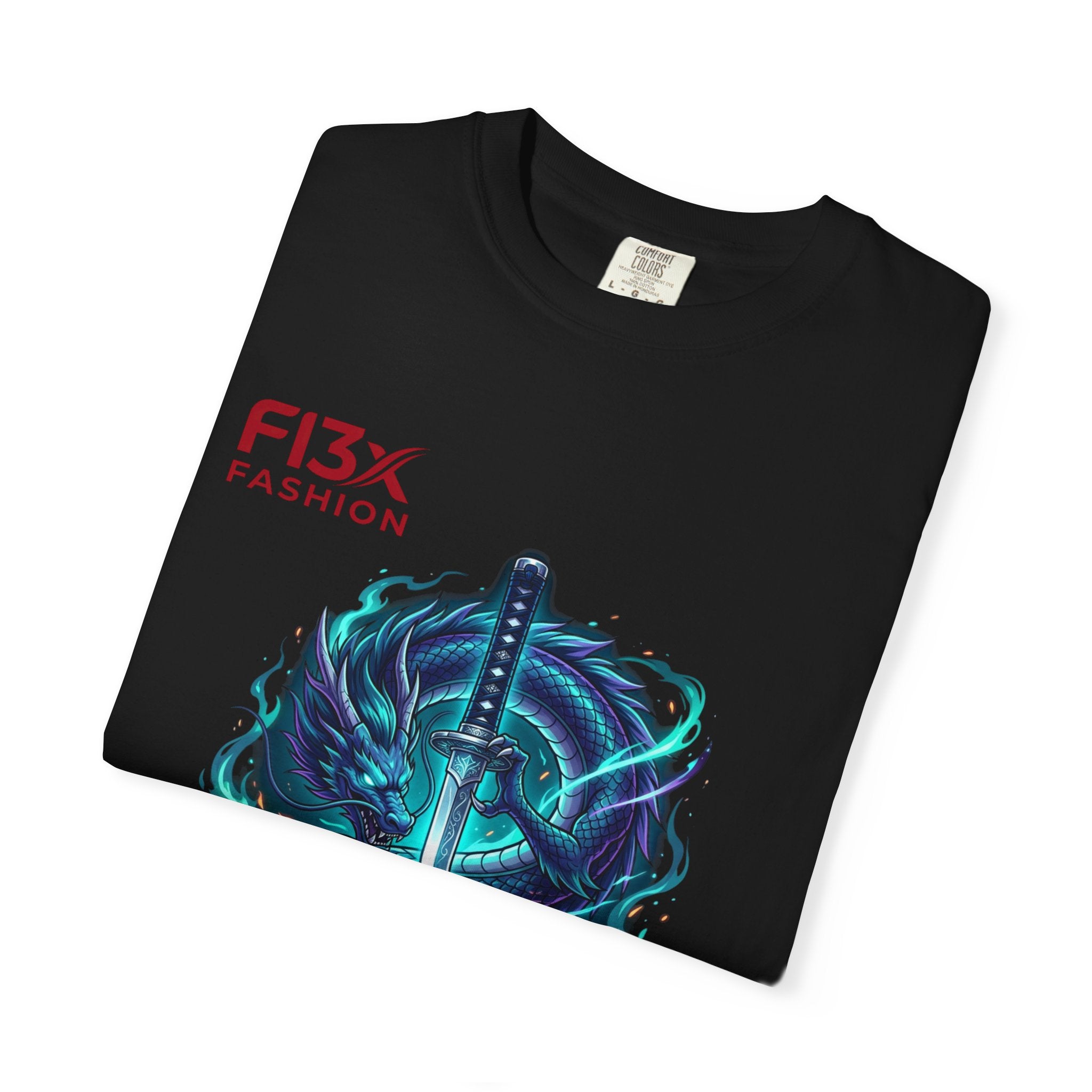 Dragon Katana T-Shirt — Neon Samurai Sword Graphic Tee (17/17)