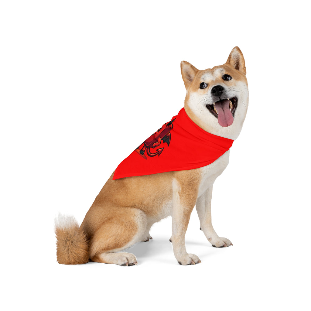 Cute Devil Pet Bandana – Red Halloween Dog & Cat Accessory