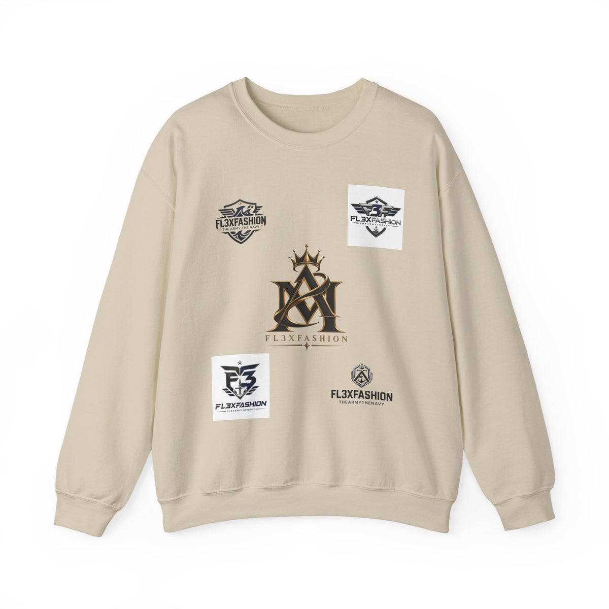 Logo Patch Crewneck Sweatshirt — Minimal Streetwear Brand Logos