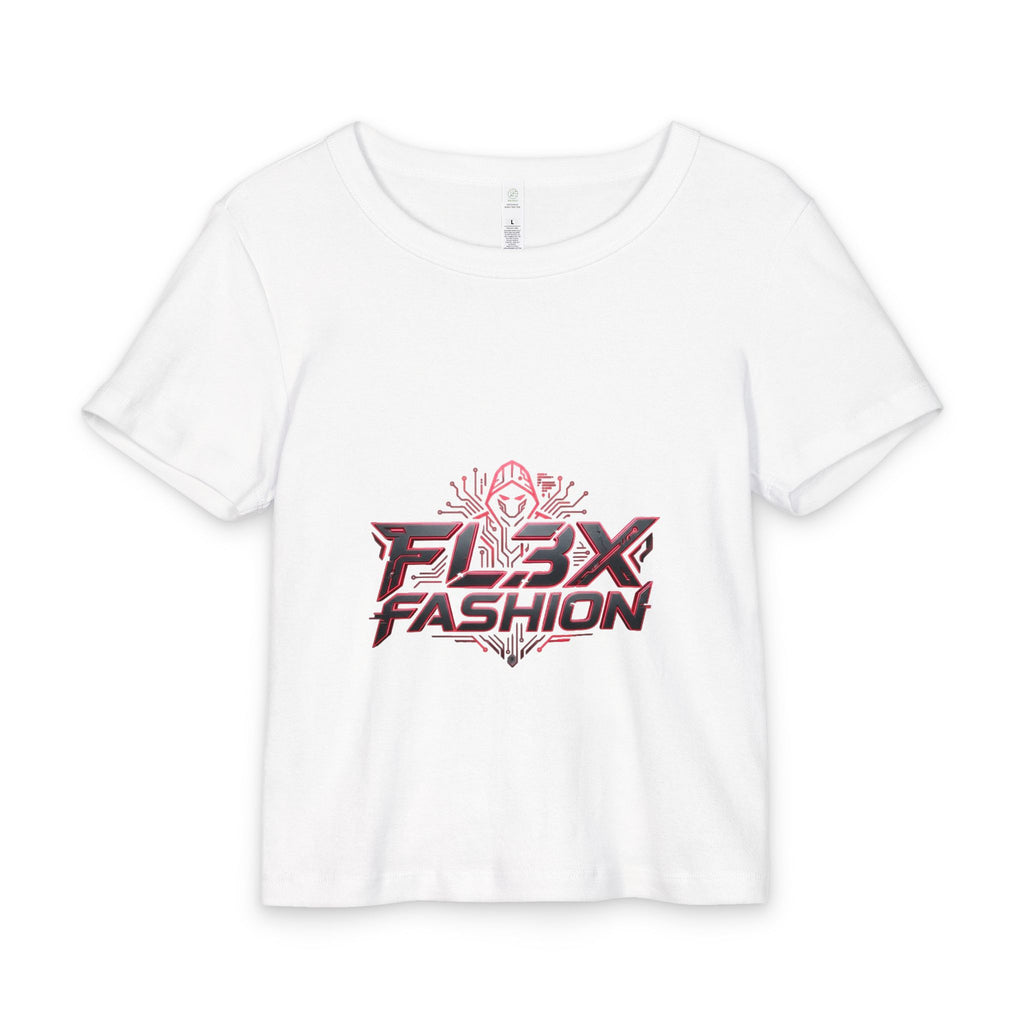 Baby Tee — Flex Fashion Pink Logo Ribbed Organic Tee