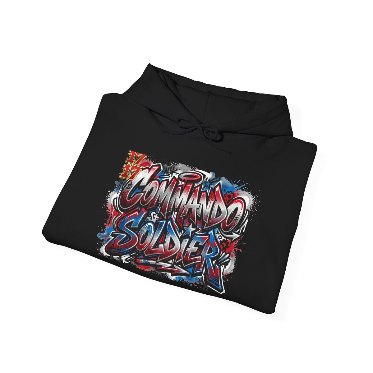 Commander Soldiers Hoodie — Urban Graffiti Military Tribute Sweatshirt