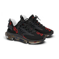 Women’s Mesh Sneakers — Black Red 1717 Athletic Running Shoes