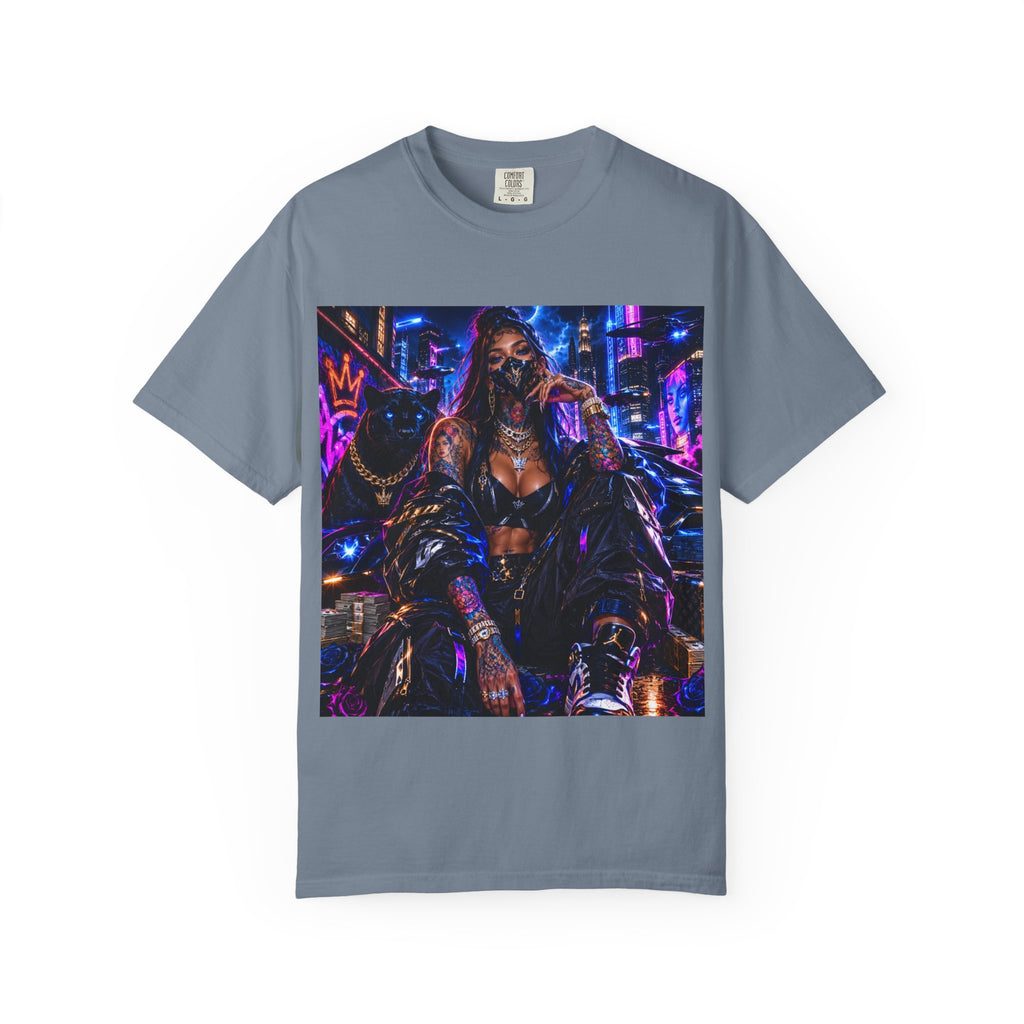 Cyberpunk Streetwear T-Shirt — "Fl3x Fashion Omertà" Graphic