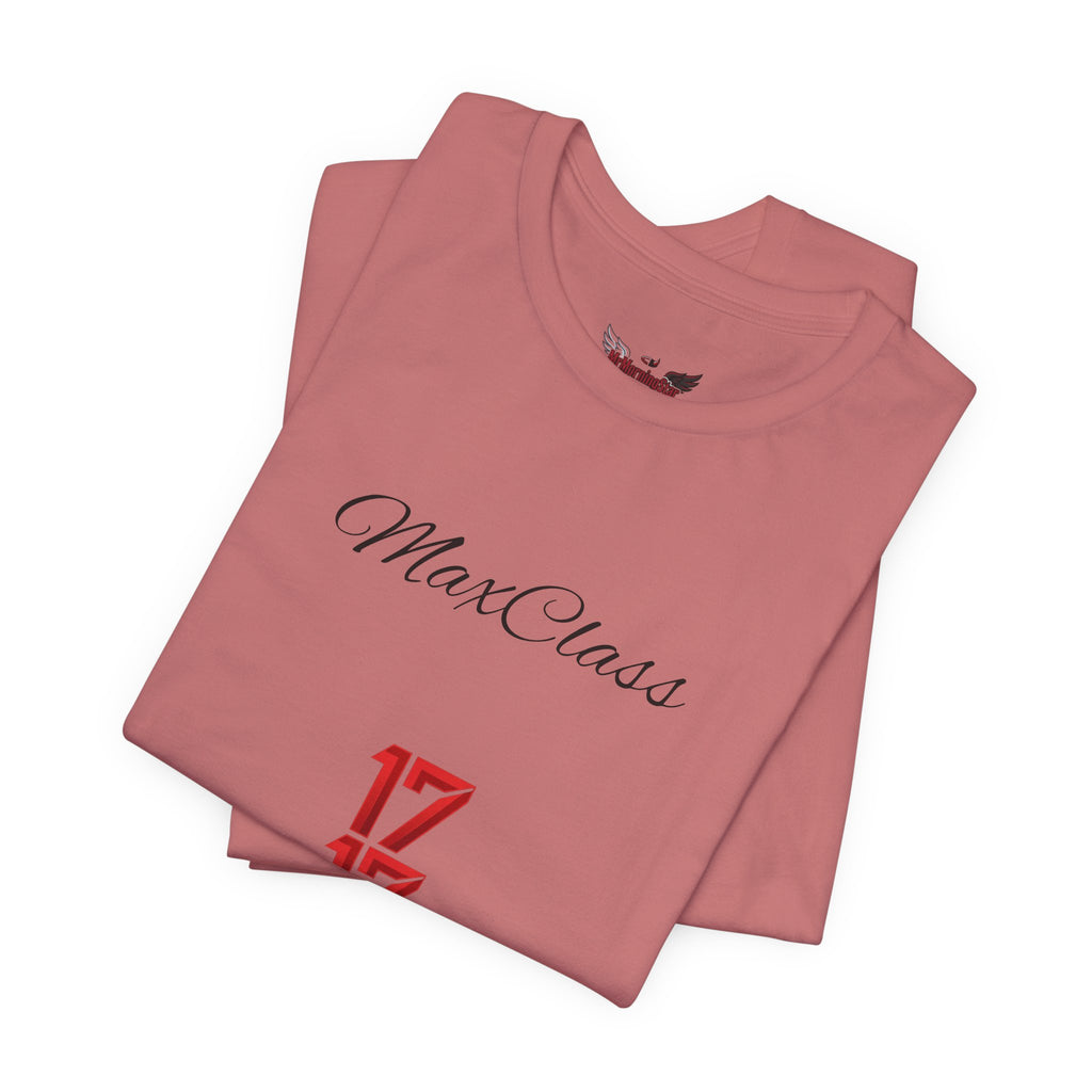 MaxClass '17' Graphic Tee — Minimal Script Logo T-Shirt