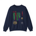 Crewneck Sweatshirt — Cyber Tokyo Graphic with Kanji & Matrix Cityscape