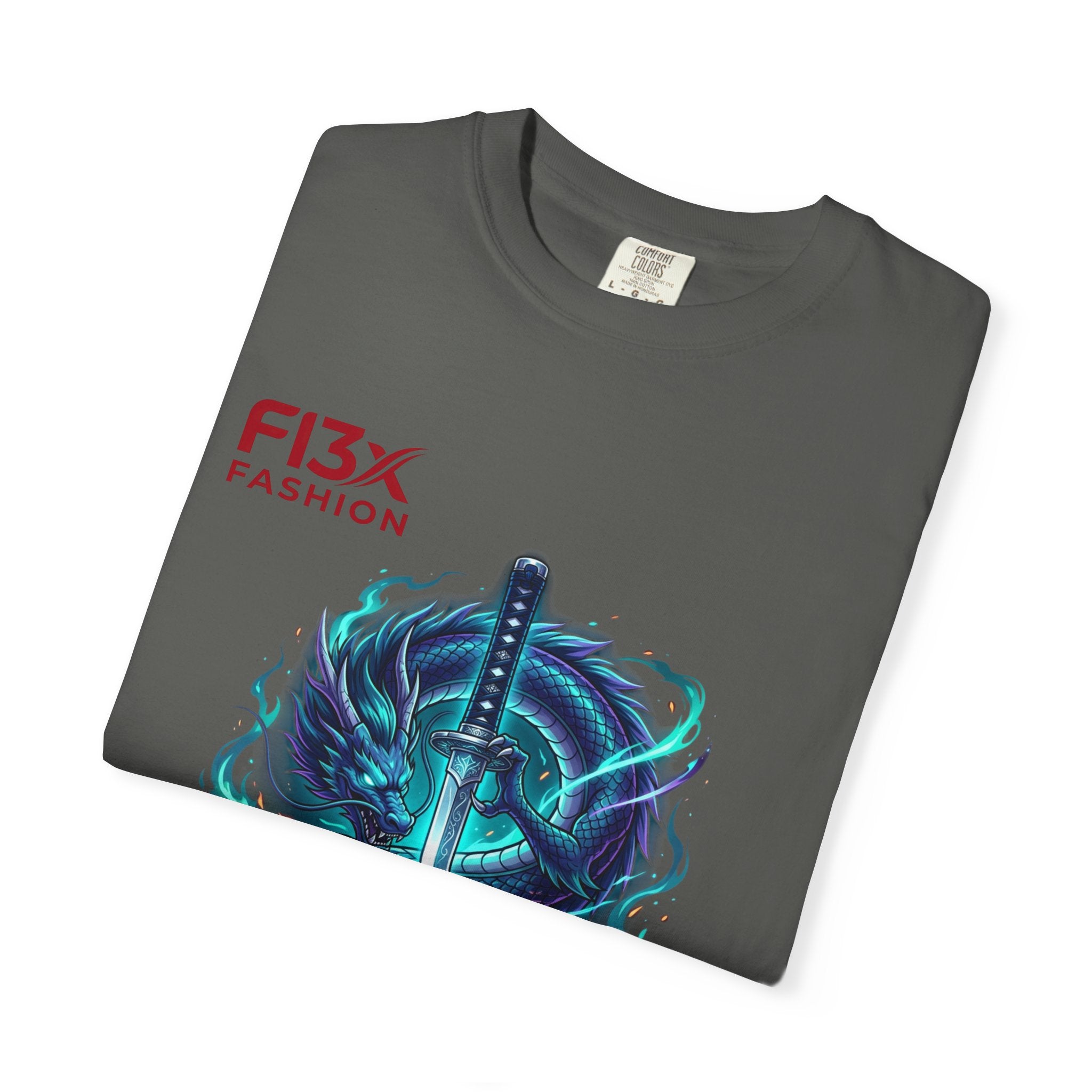 Dragon Katana T-Shirt — Neon Samurai Sword Graphic Tee (17/17)